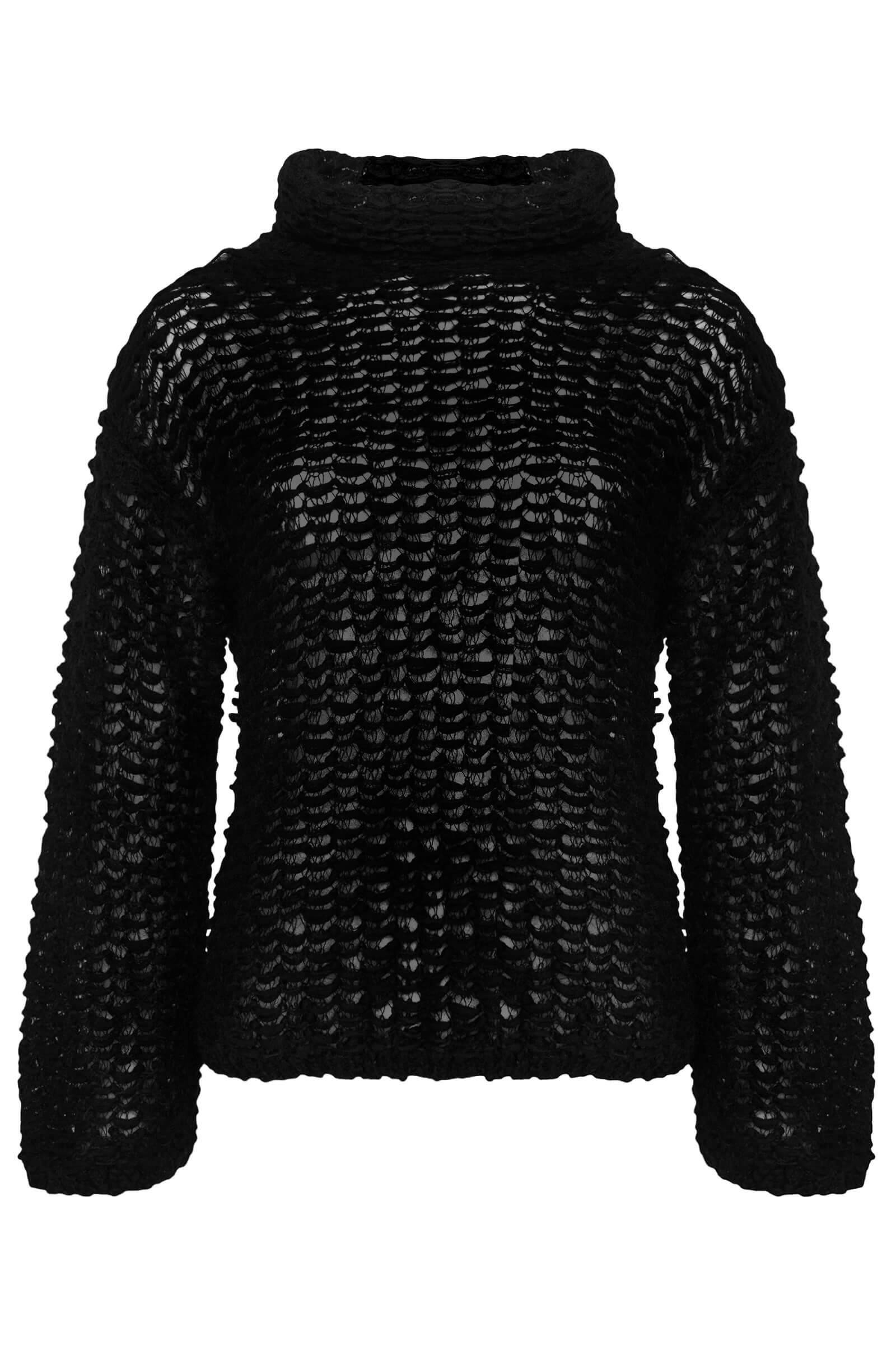 Фактурный свитер из шерсти и мохера Бренд Sarah Pacini