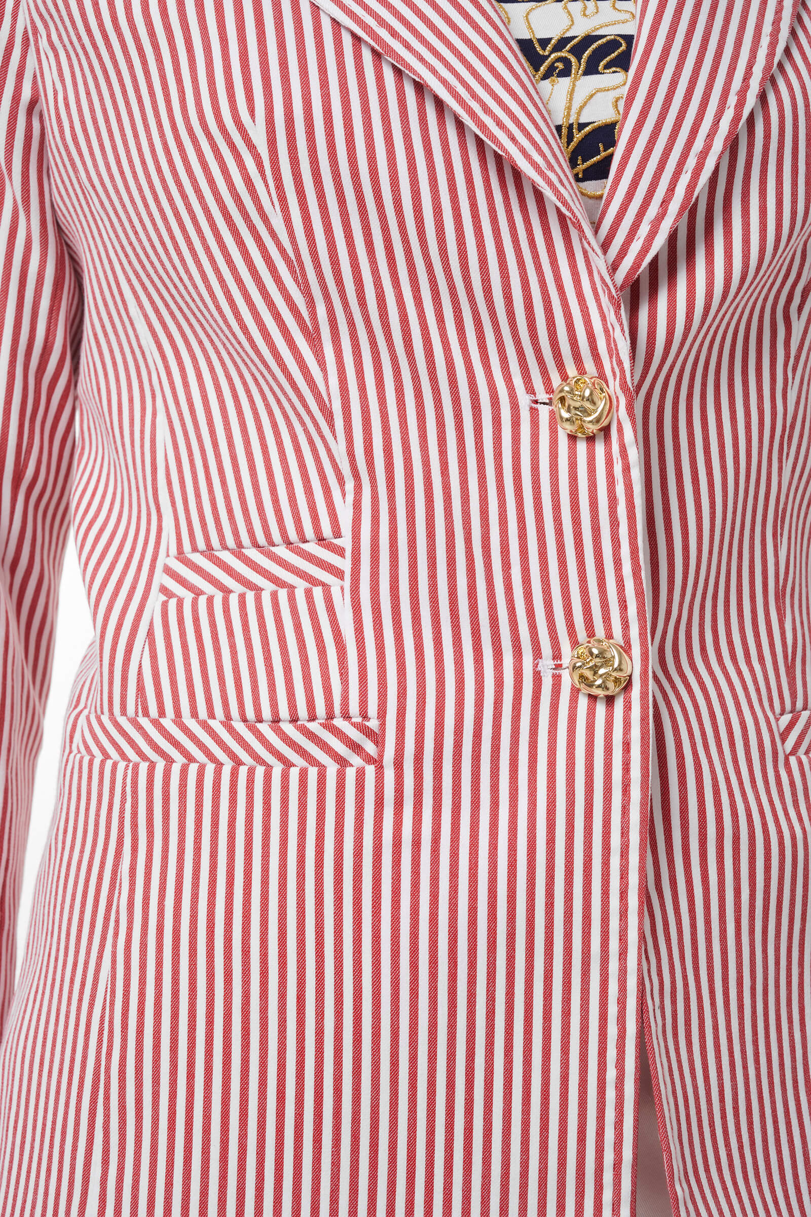 Жакет в полоску с брошью Бренд Caterina Leman