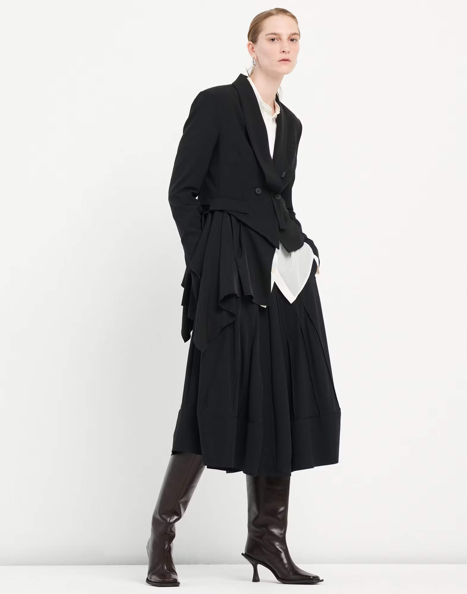 Жакет с асимметричной плиссировкой Бренд High