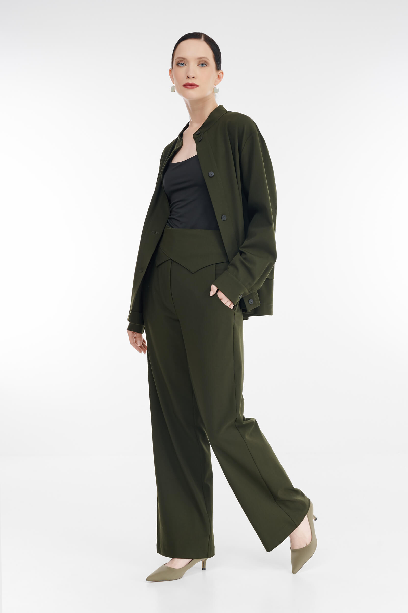 Брюки с акцентным поясом Бренд Sarah Pacini