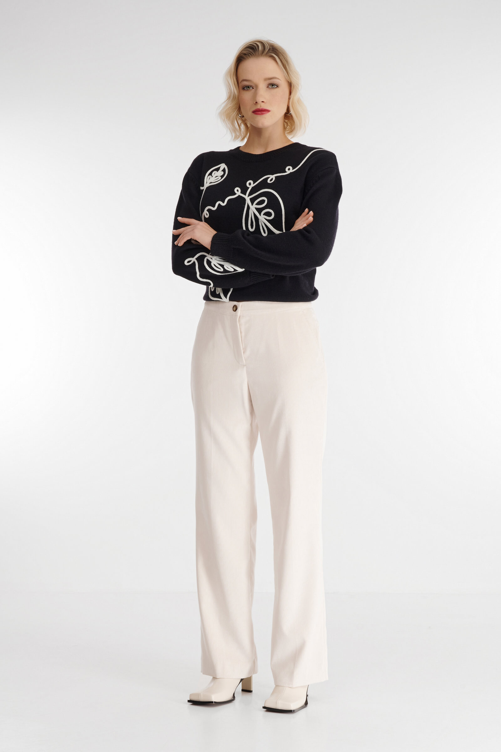 Вельветовые брюки со стрелками Бренд Diana Gallesi