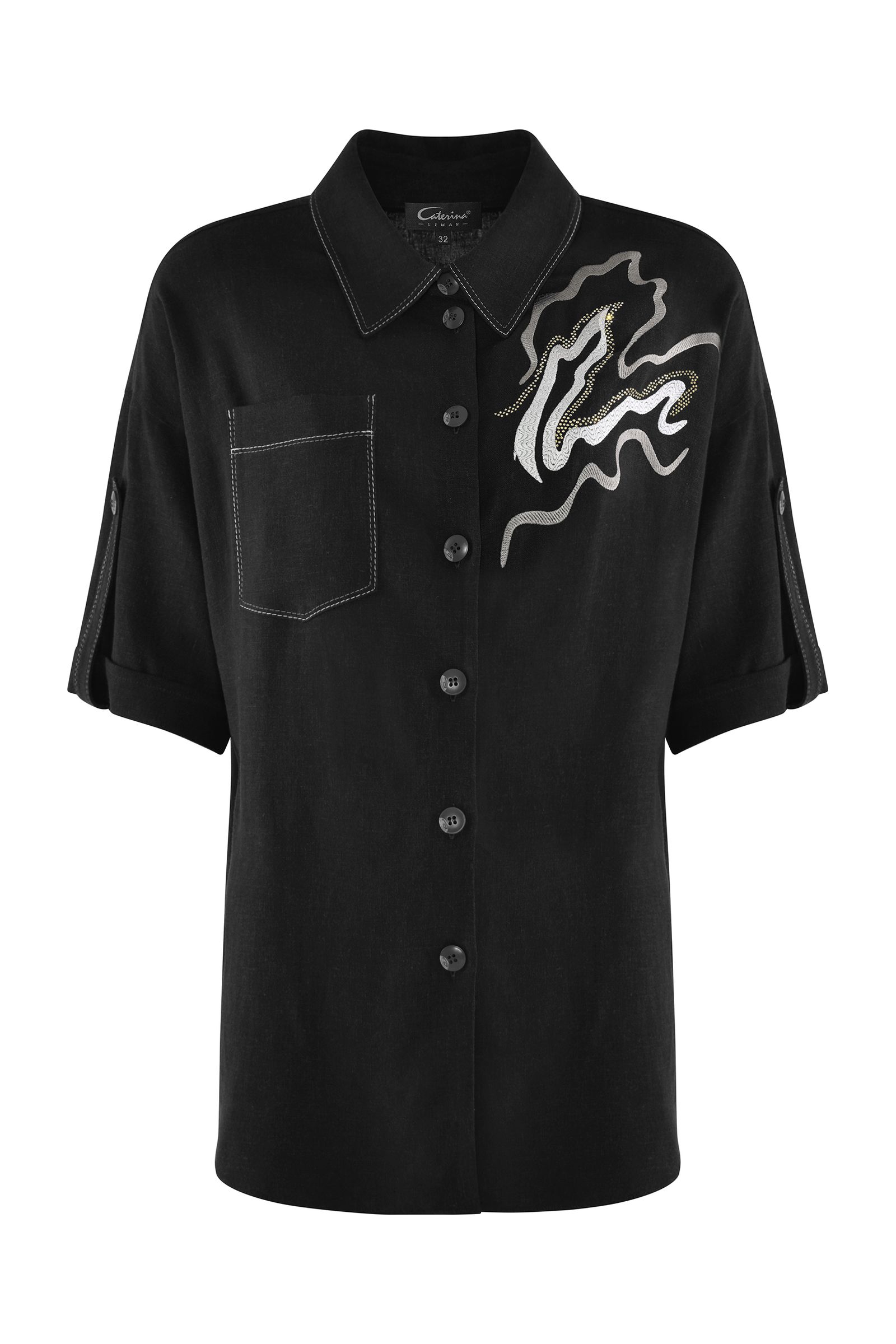 Рубашка с рукавом до локтя Бренд Caterina Leman