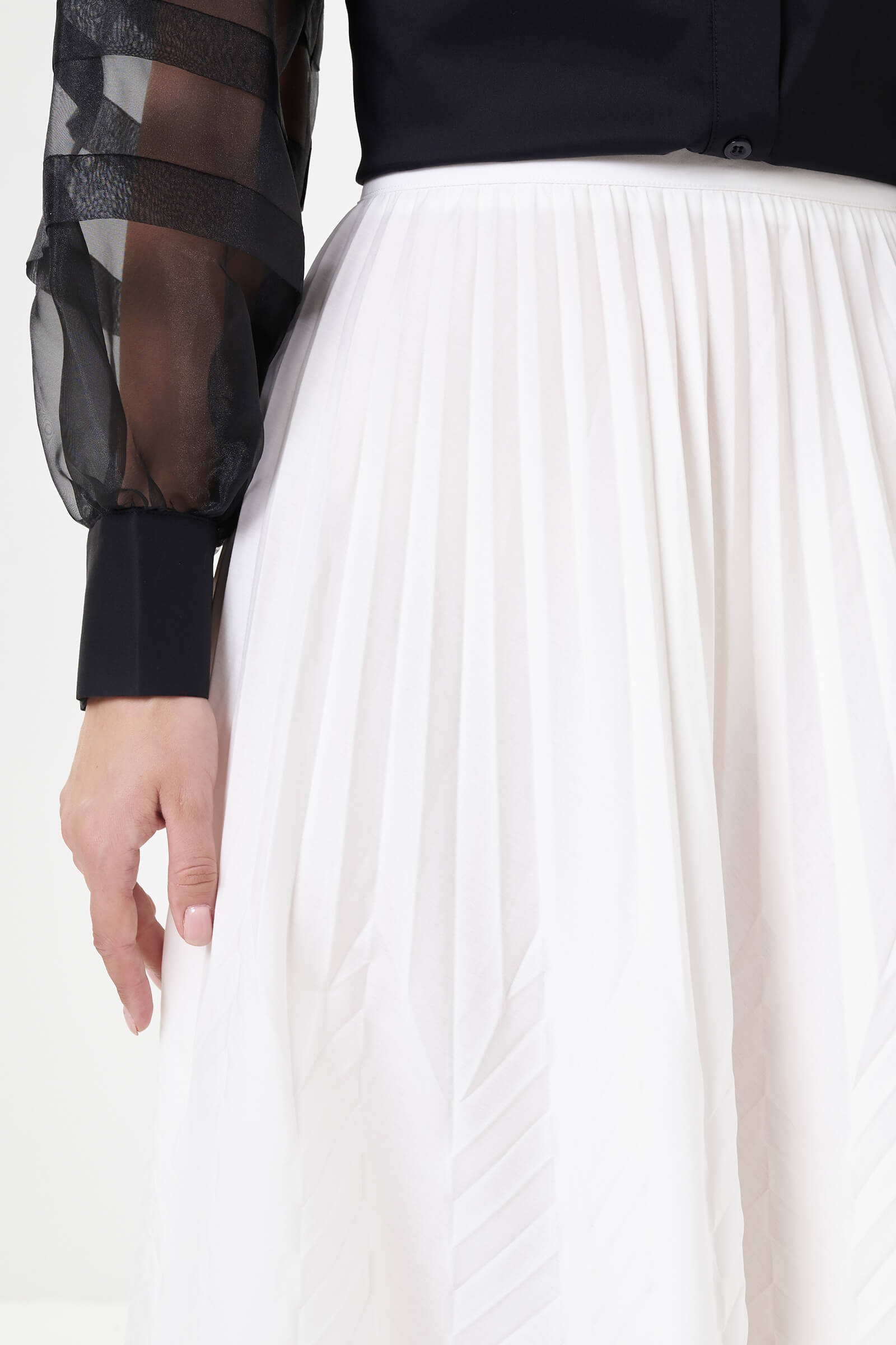 Плиссированная юбка из хлопка и вискозы Бренд Milva Mi
