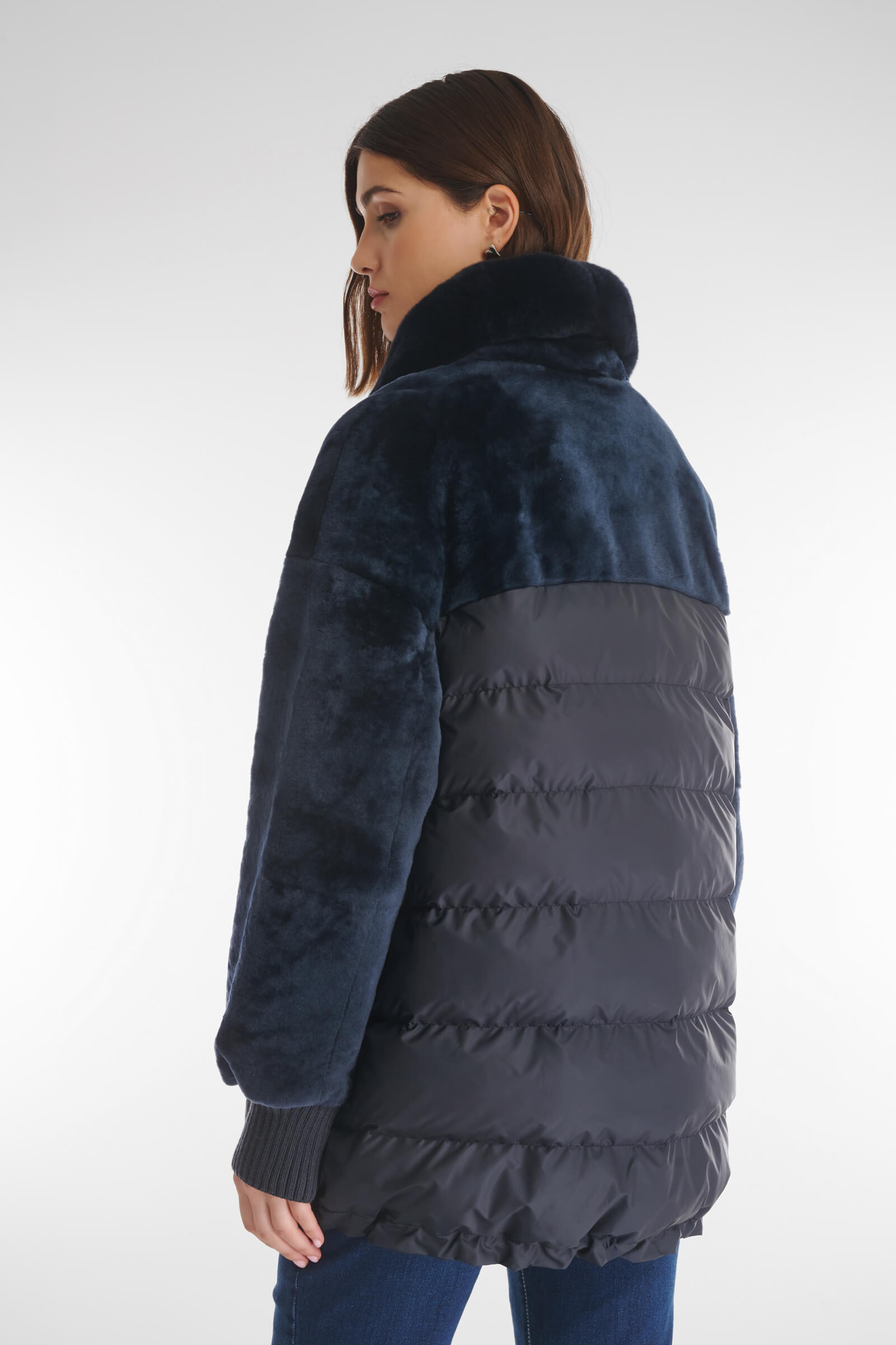 Комбинированная дубленка Бренд Caterina Leman