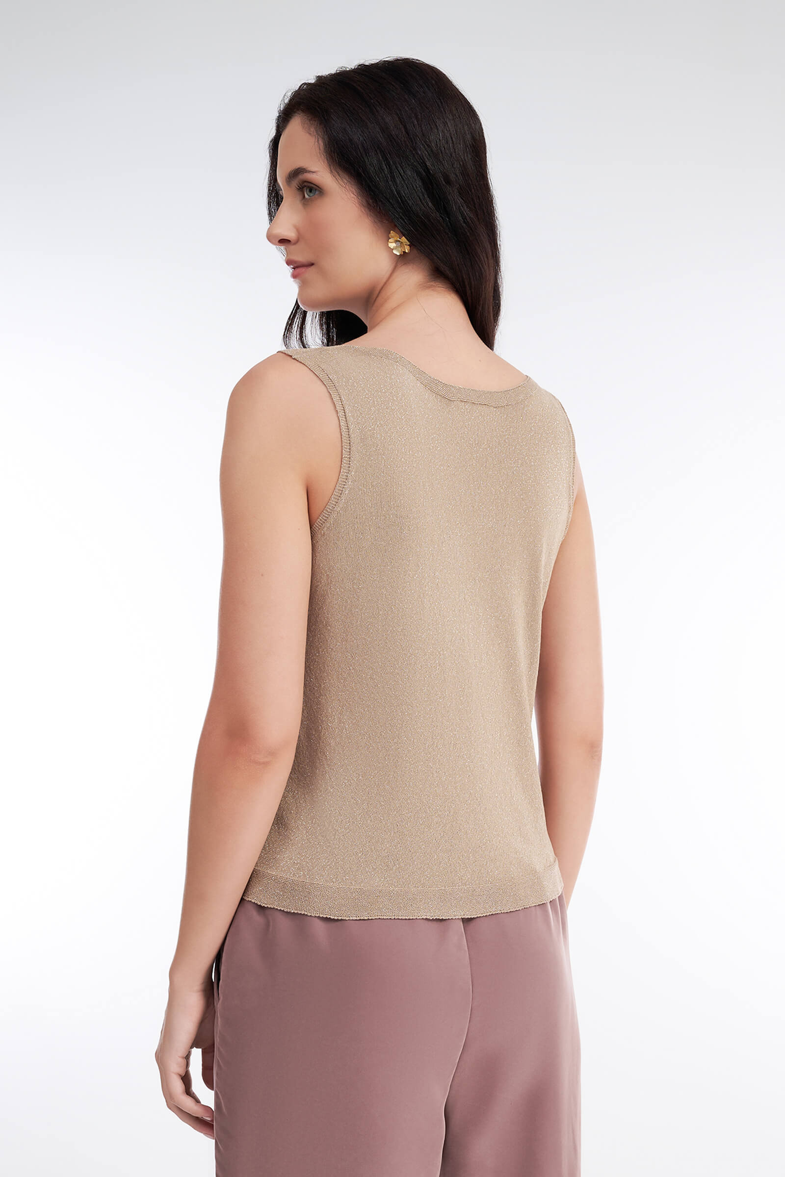 Трикотажный топ с V-образным вырезом Бренд Rocco Ragni