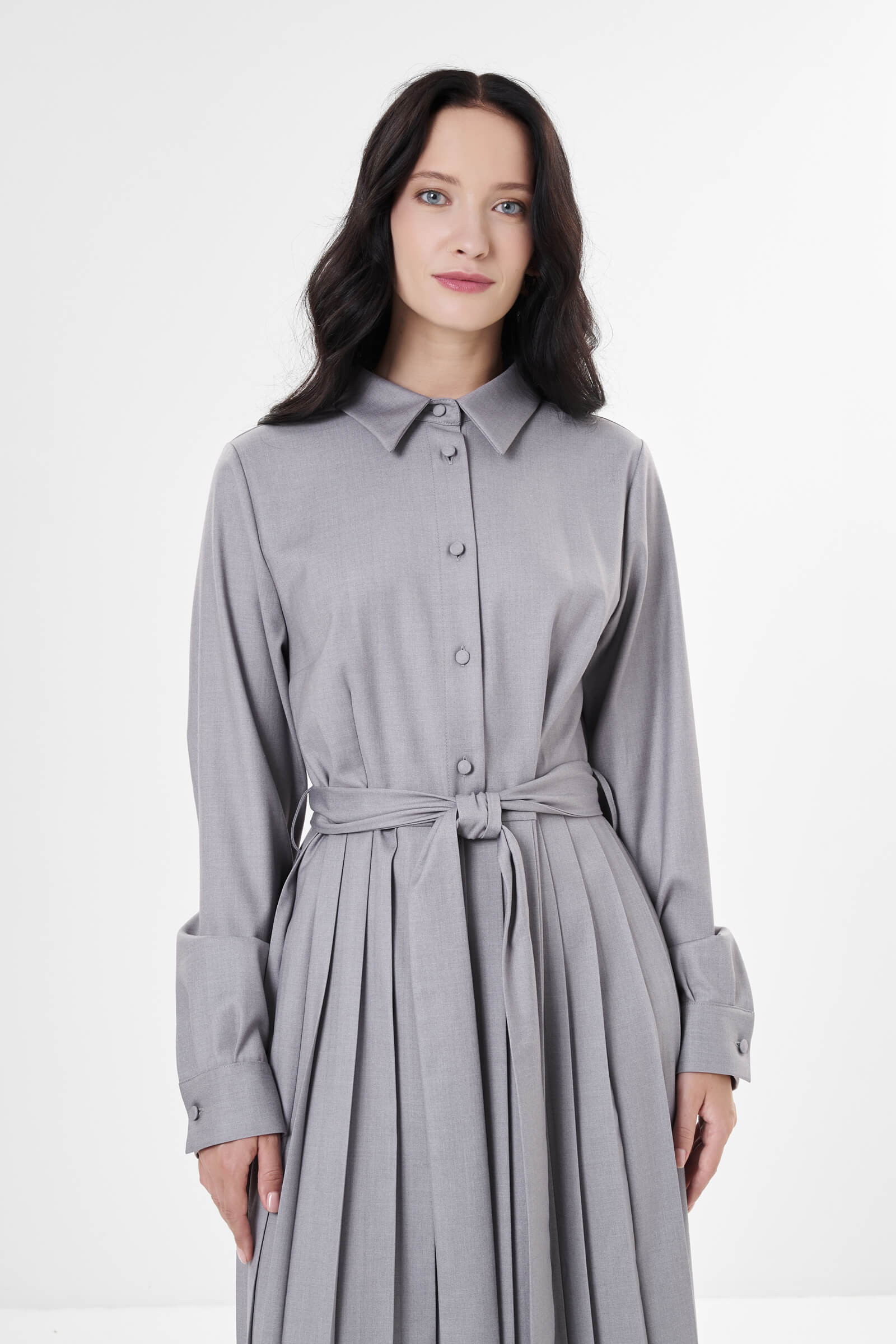 Платье-рубашка с плиссировкой Бренд Milva Mi