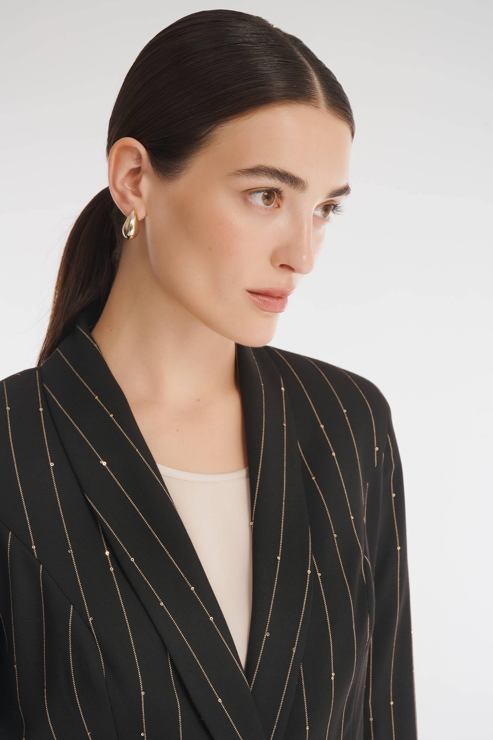 Пиджак в полоску с пайетками Бренд Caterina Leman