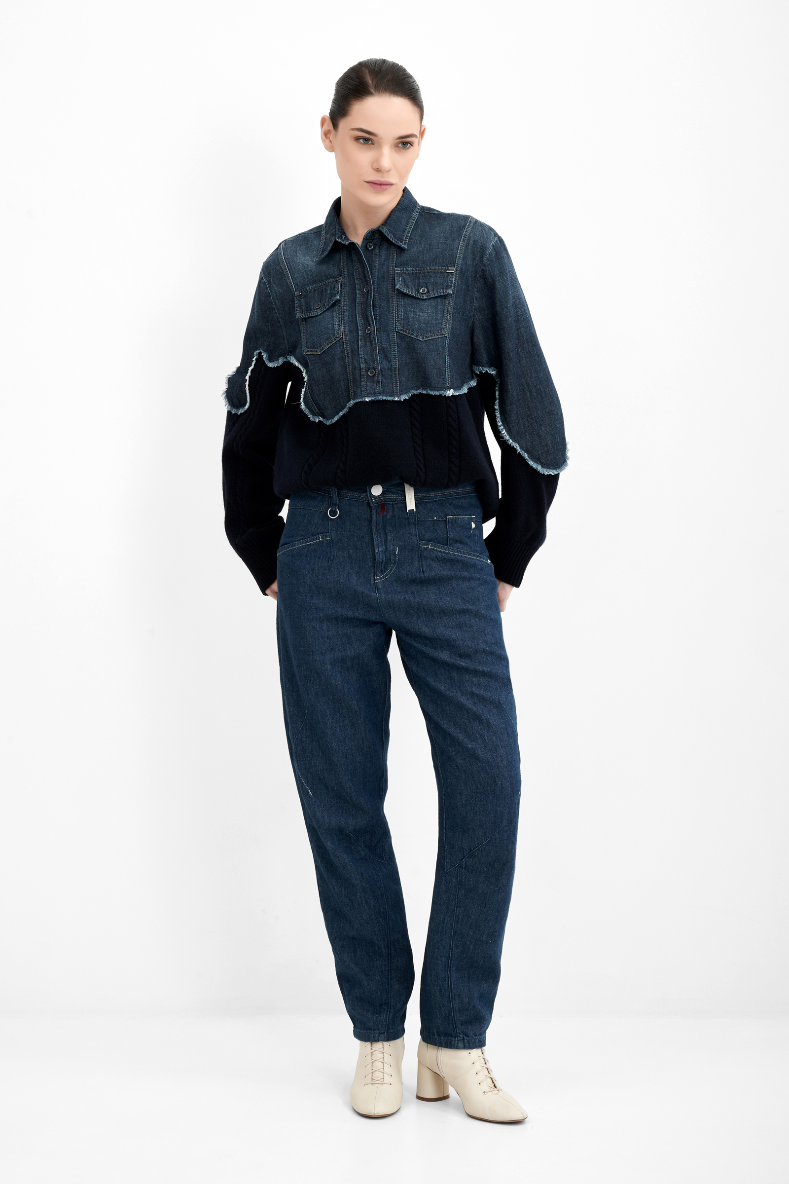 Зауженные джинсы багги Бренд High