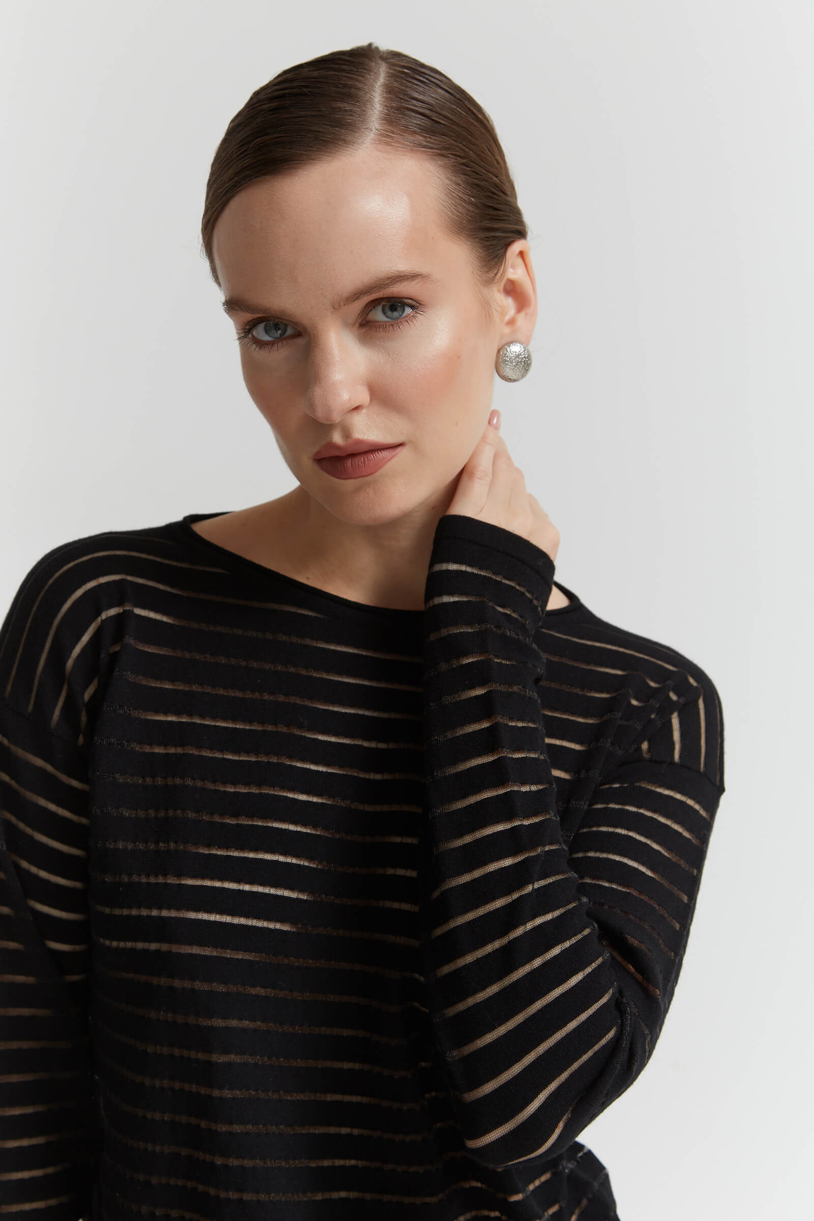 Лонгслив с вырезом-лодочкой Бренд Sarah Pacini