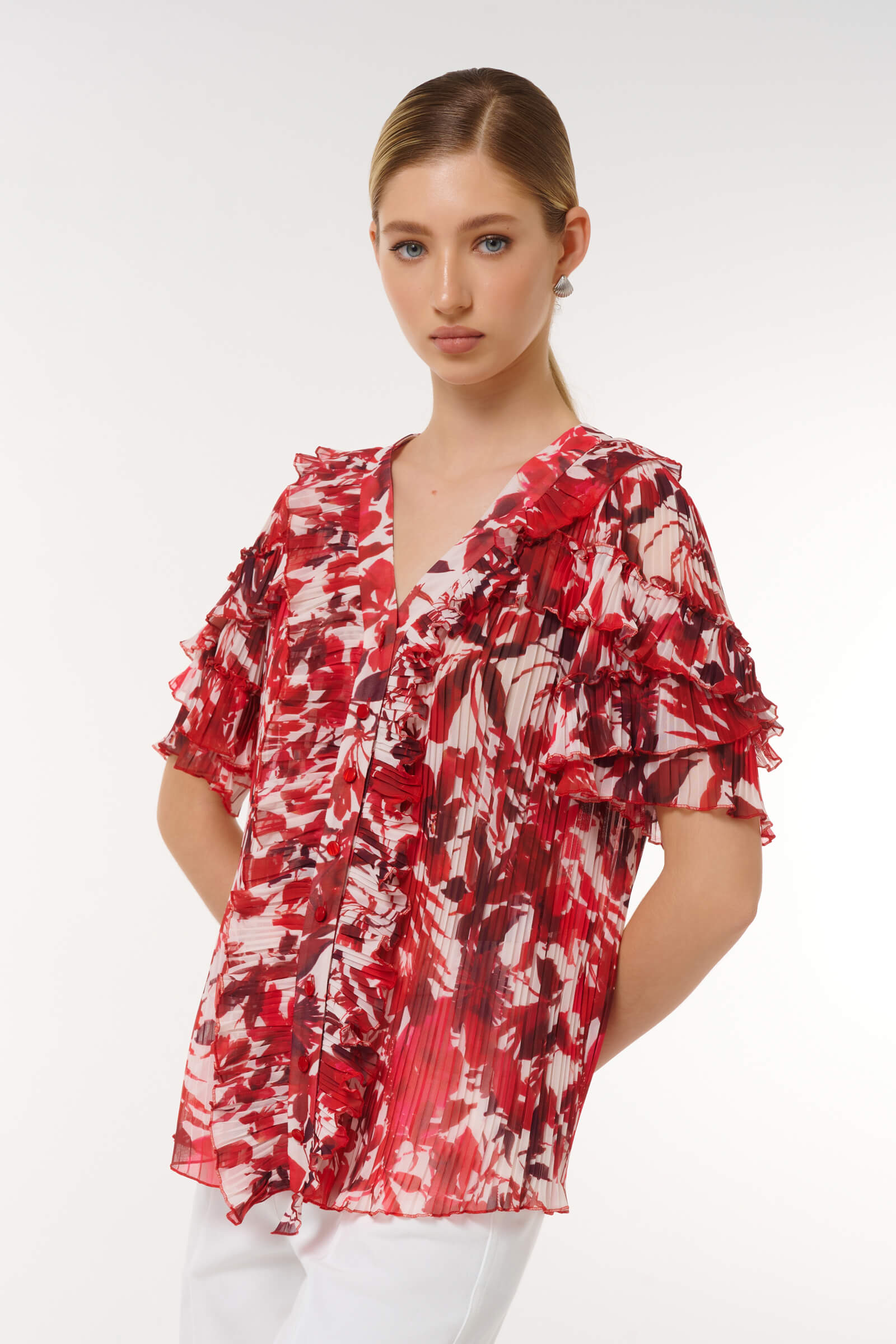 Блузка с цветочным принтом Бренд Caterina Leman