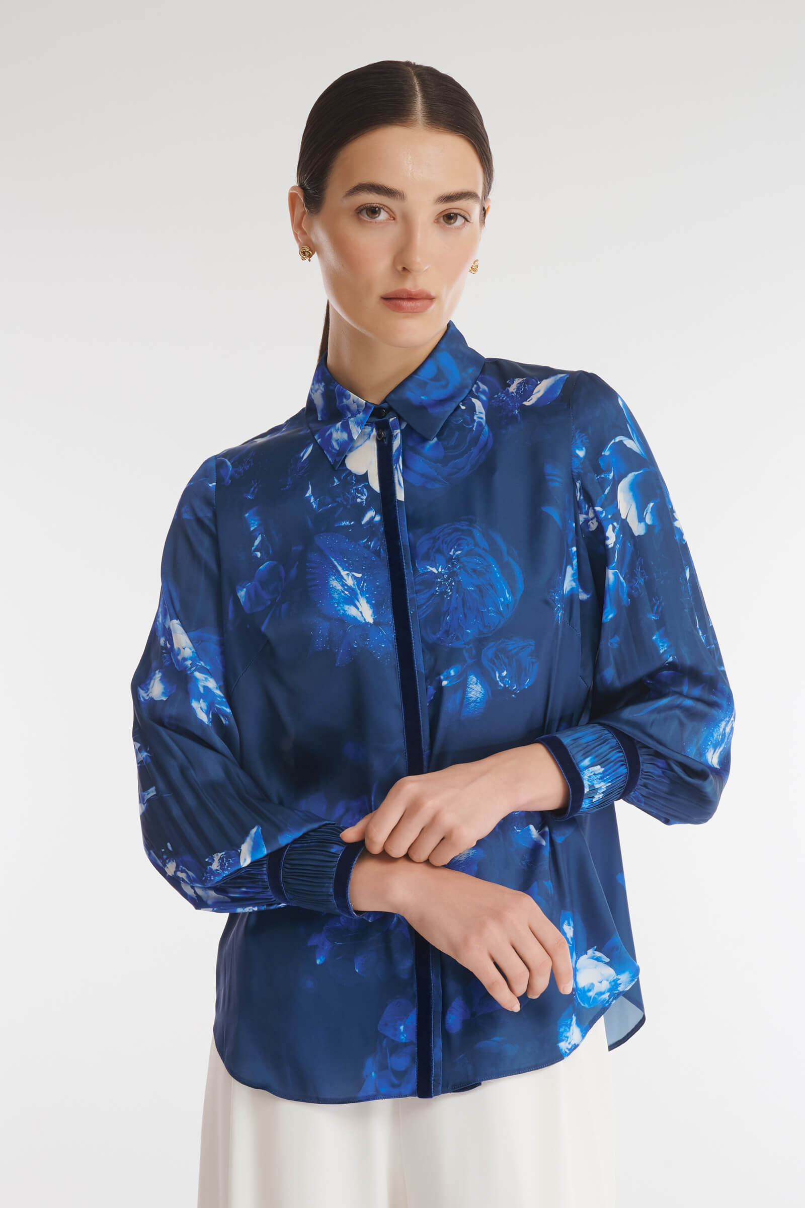 Рубашка с плиссированными рукавами Бренд Caterina Leman