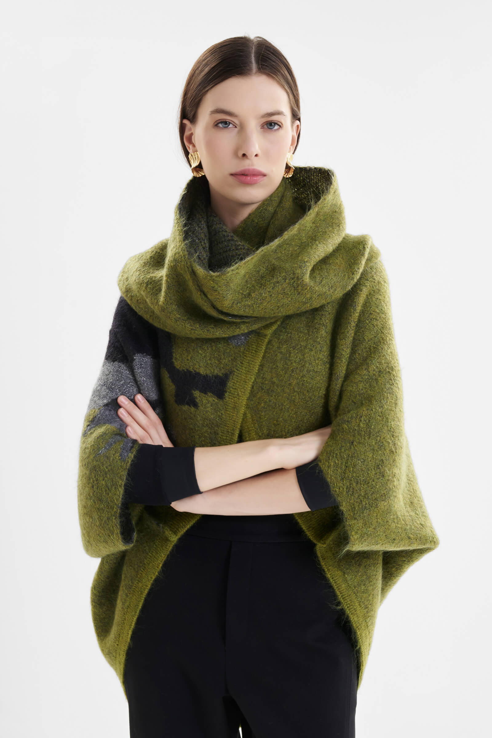 Кардиган из мохера и шерсти Бренд Sarah Pacini