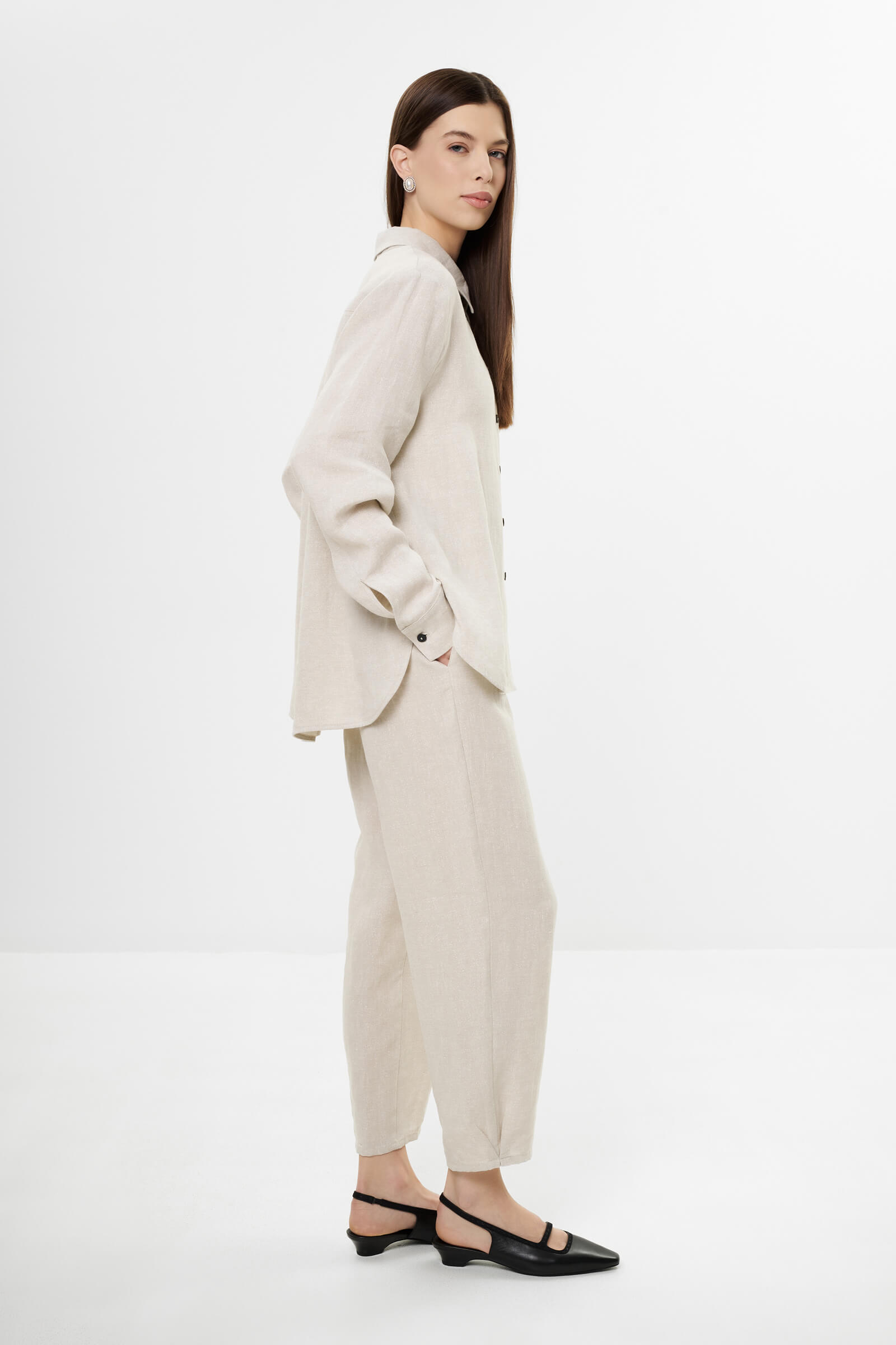 Льняная рубашка Бренд Sarah Pacini