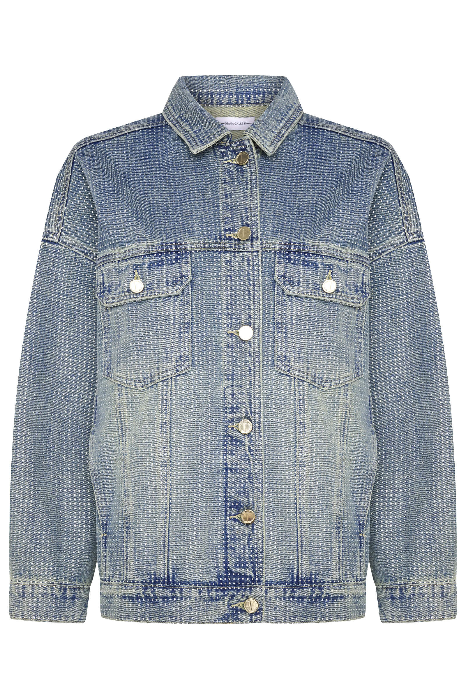 Куртка из денима со стразами Бренд Diana Gallesi
