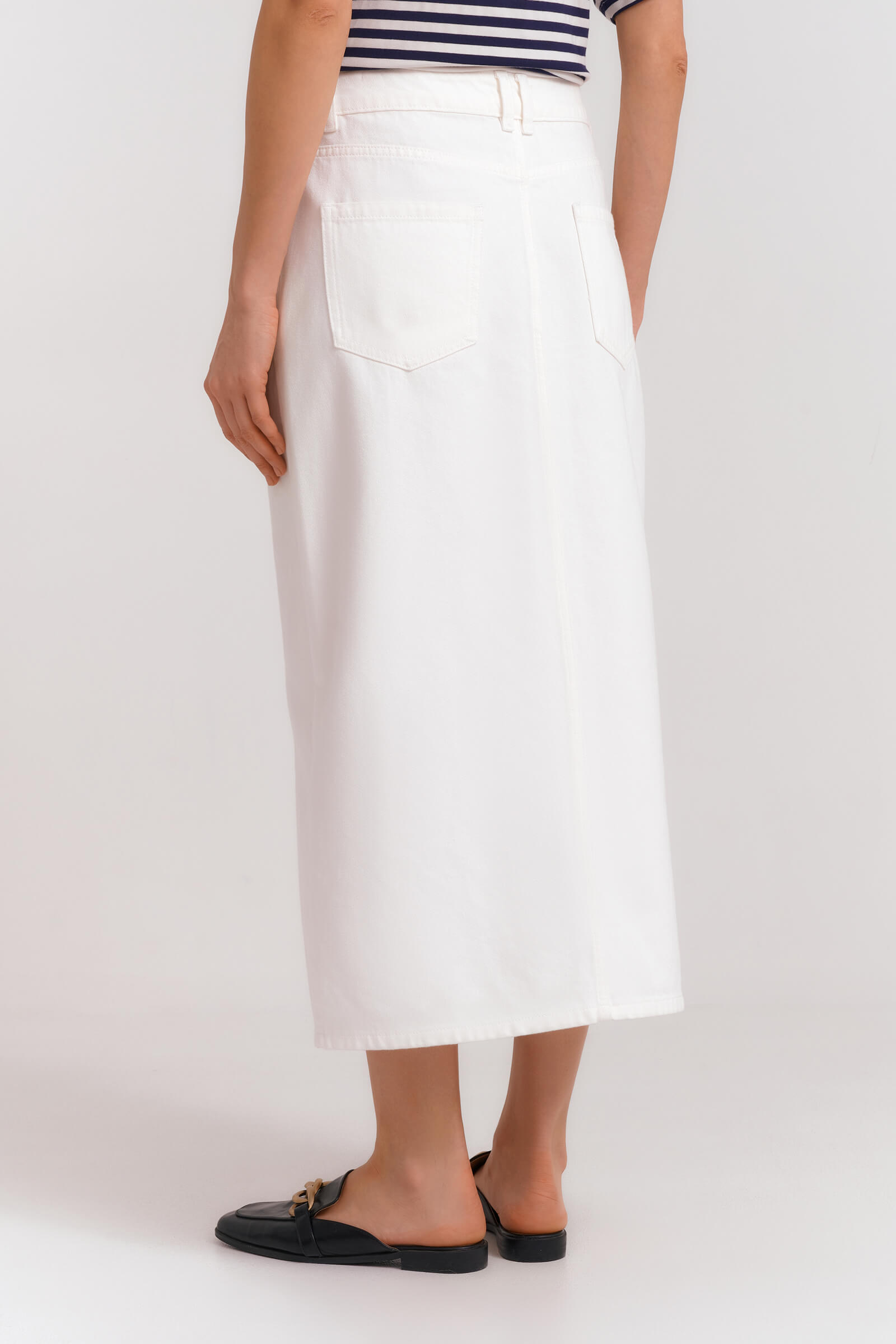 Юбка из денима на пуговицах Бренд Diana Gallesi