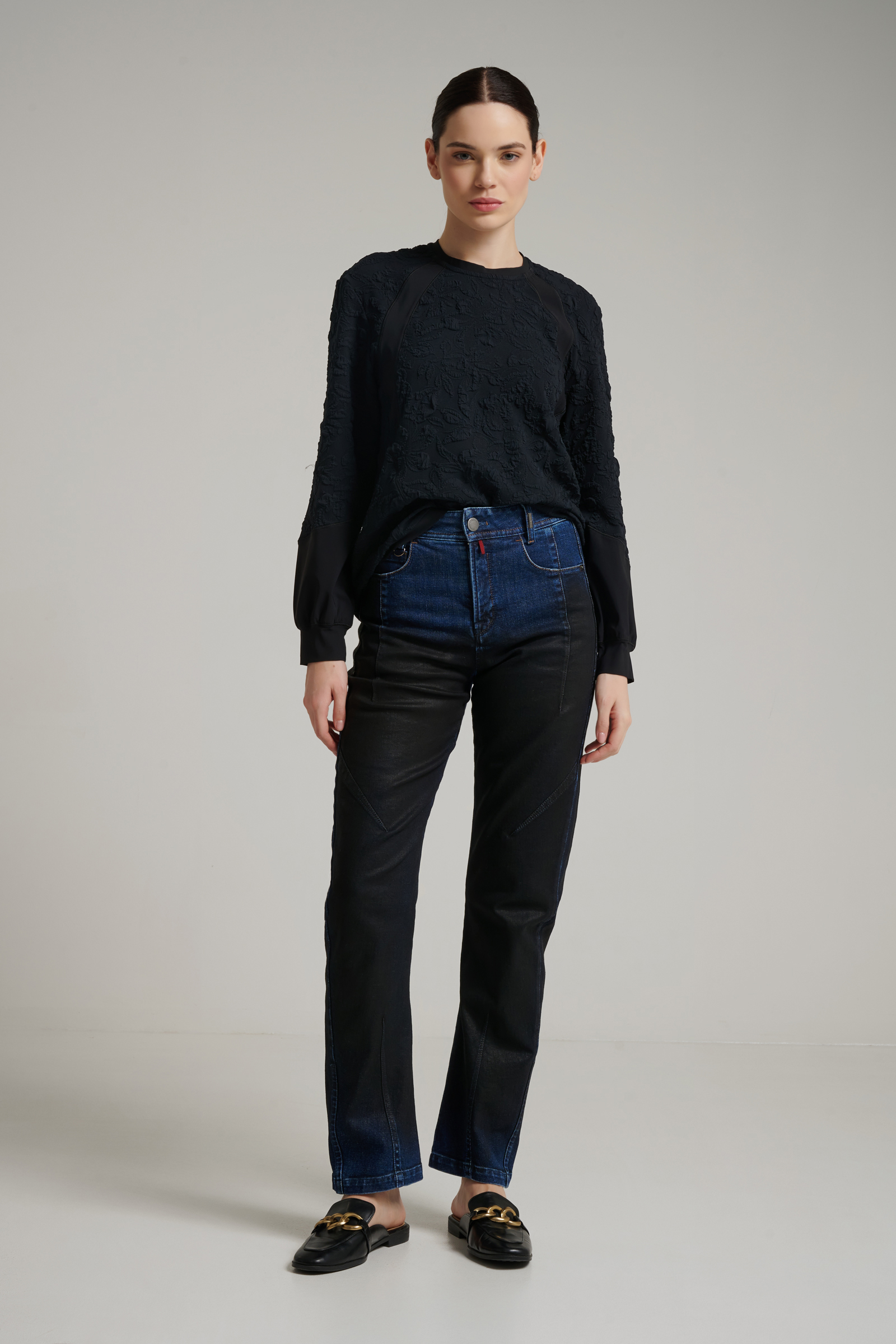 Джинсы с градиентом Бренд High