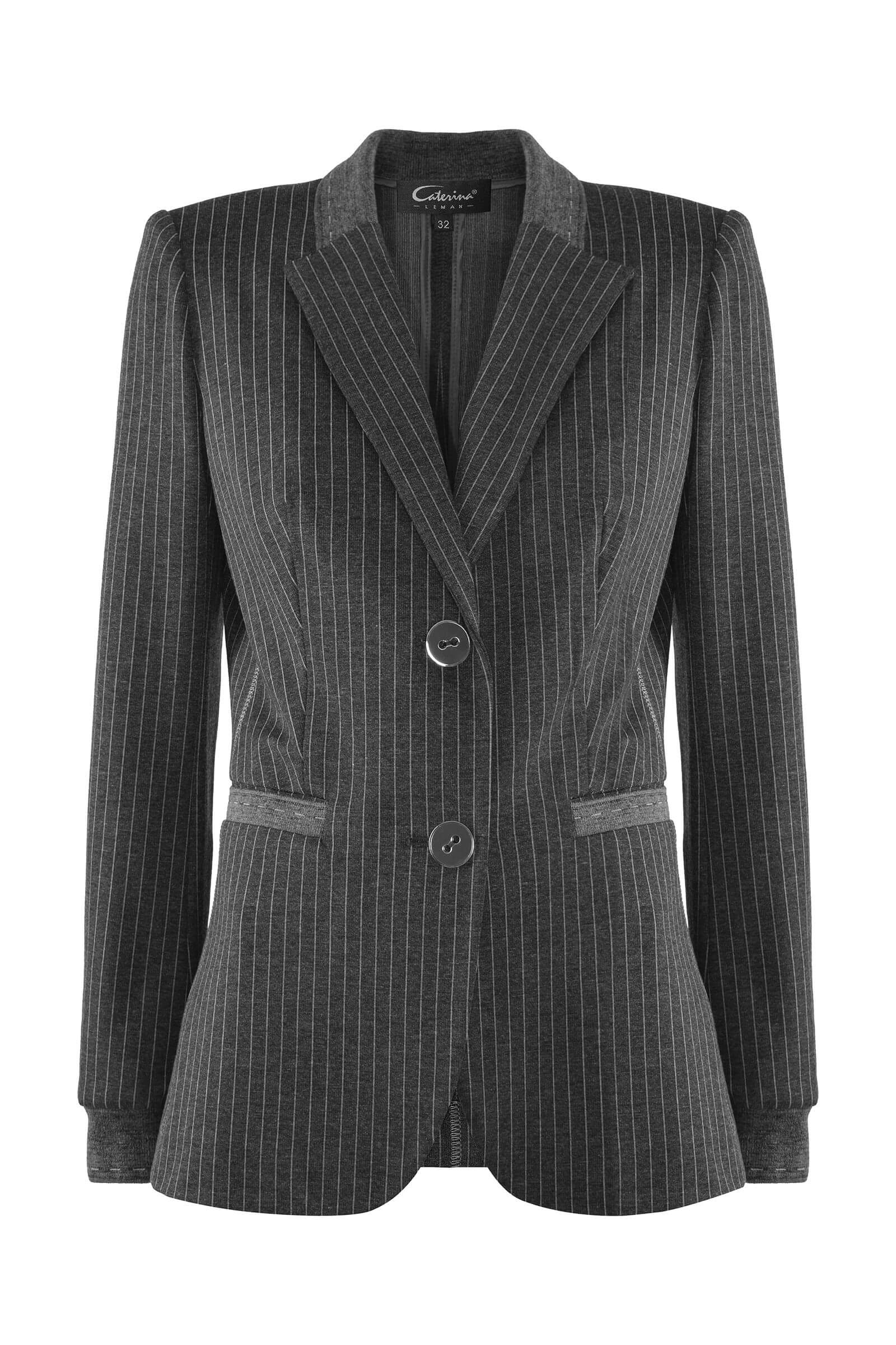 Жакет в полоску из смесовой вискозы Бренд Caterina Leman