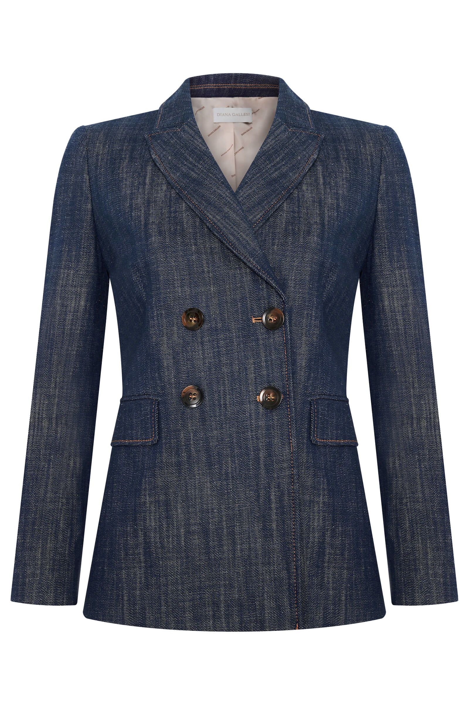 Двубортный пиджак из 100% хлопка Бренд Diana Gallesi