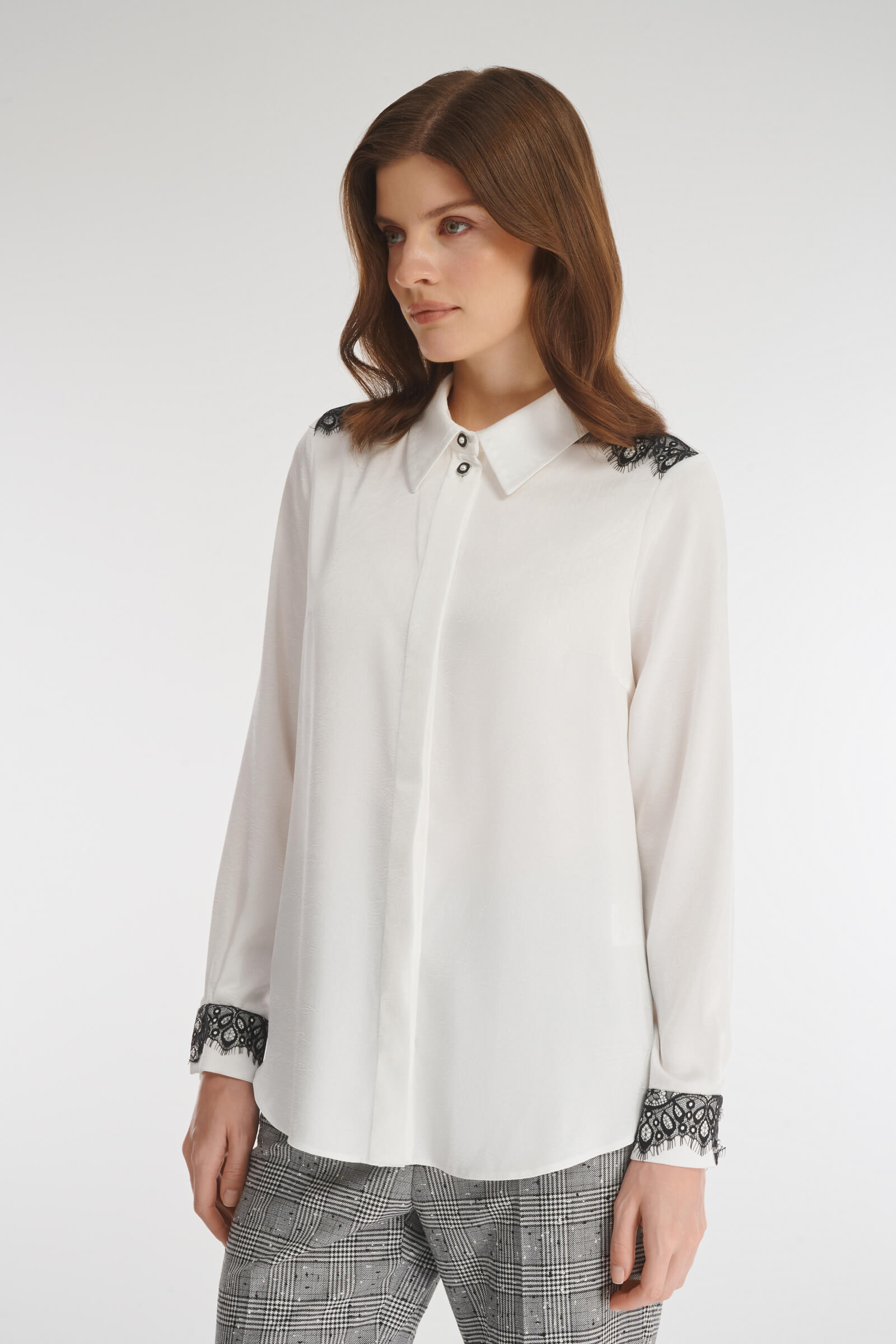 Рубашка с кружевом Бренд Caterina Leman