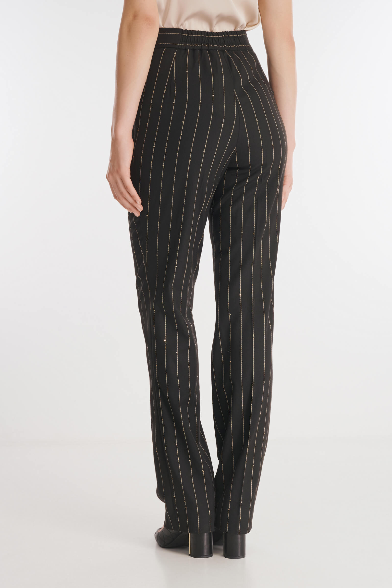 Брюки в полоску с пайетками Бренд Caterina Leman