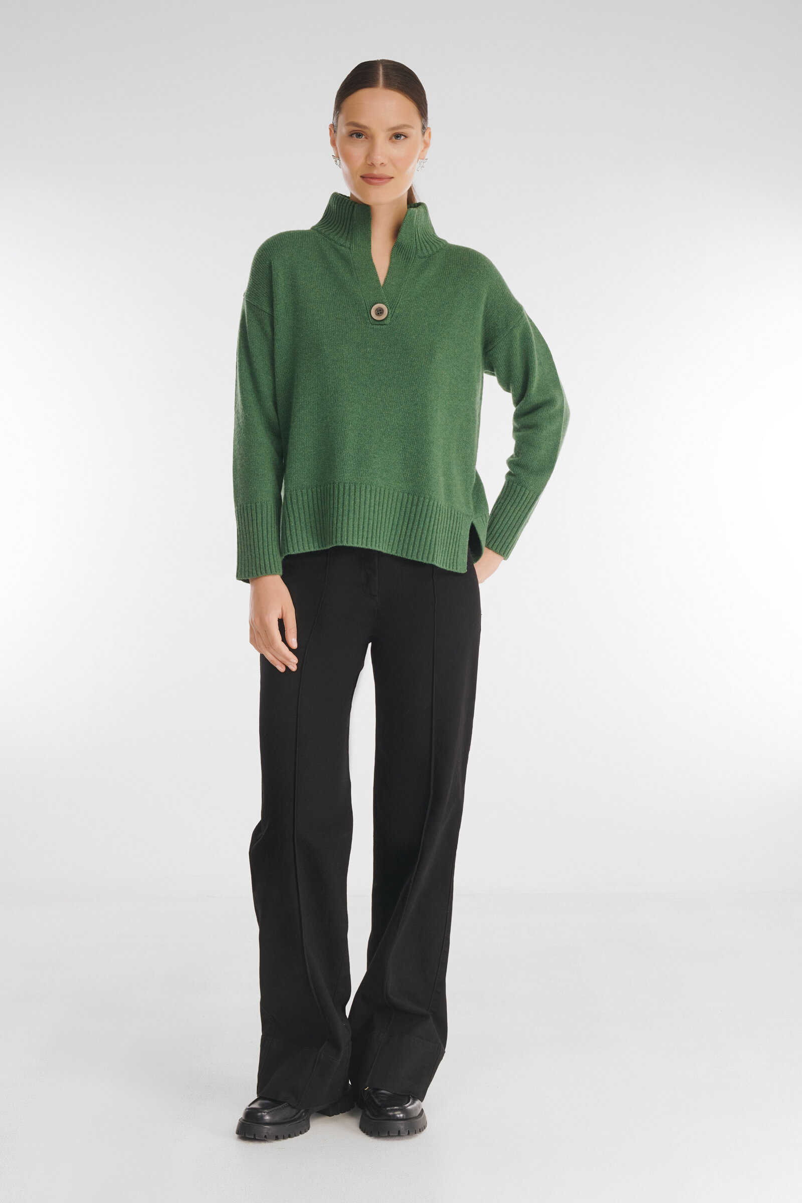 Свитер из шерсти мериноса, кашемира и шелка Бренд Caterina Leman