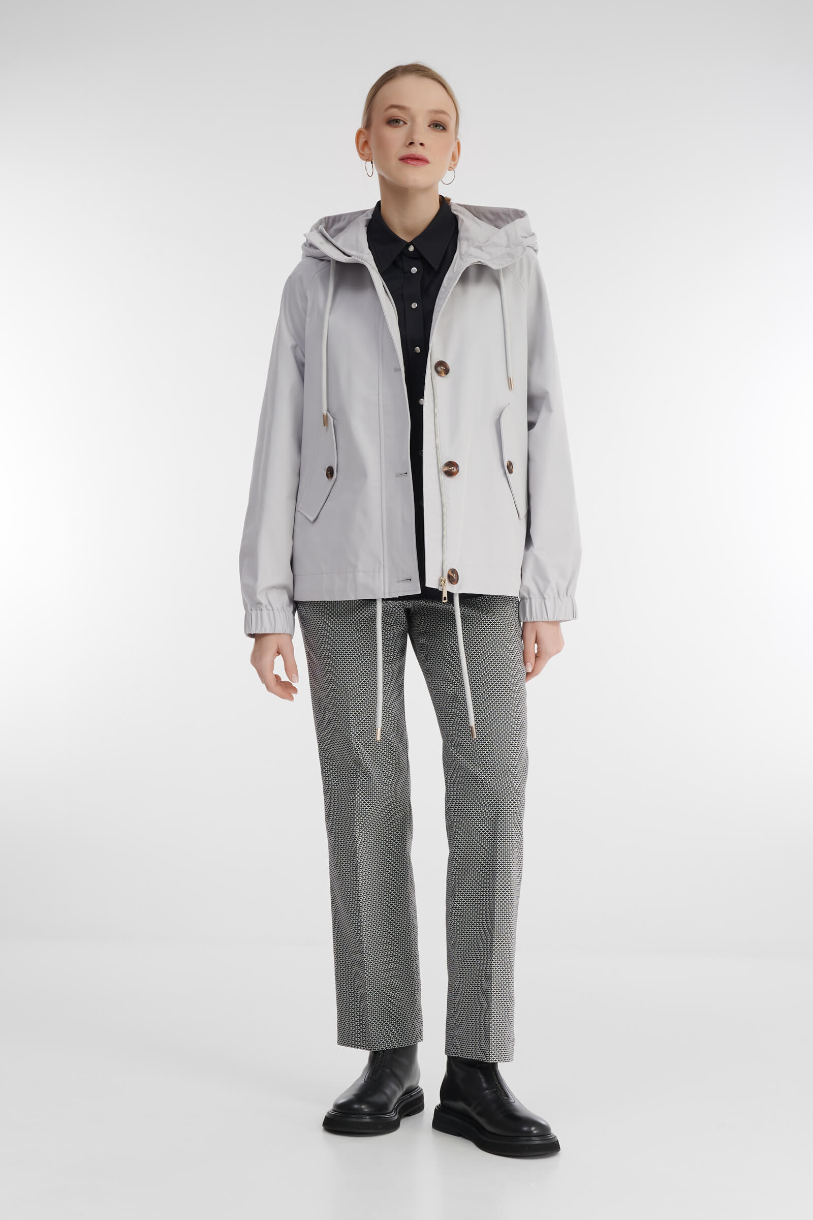 Хлопковая куртка с капюшоном Бренд Diana Gallesi