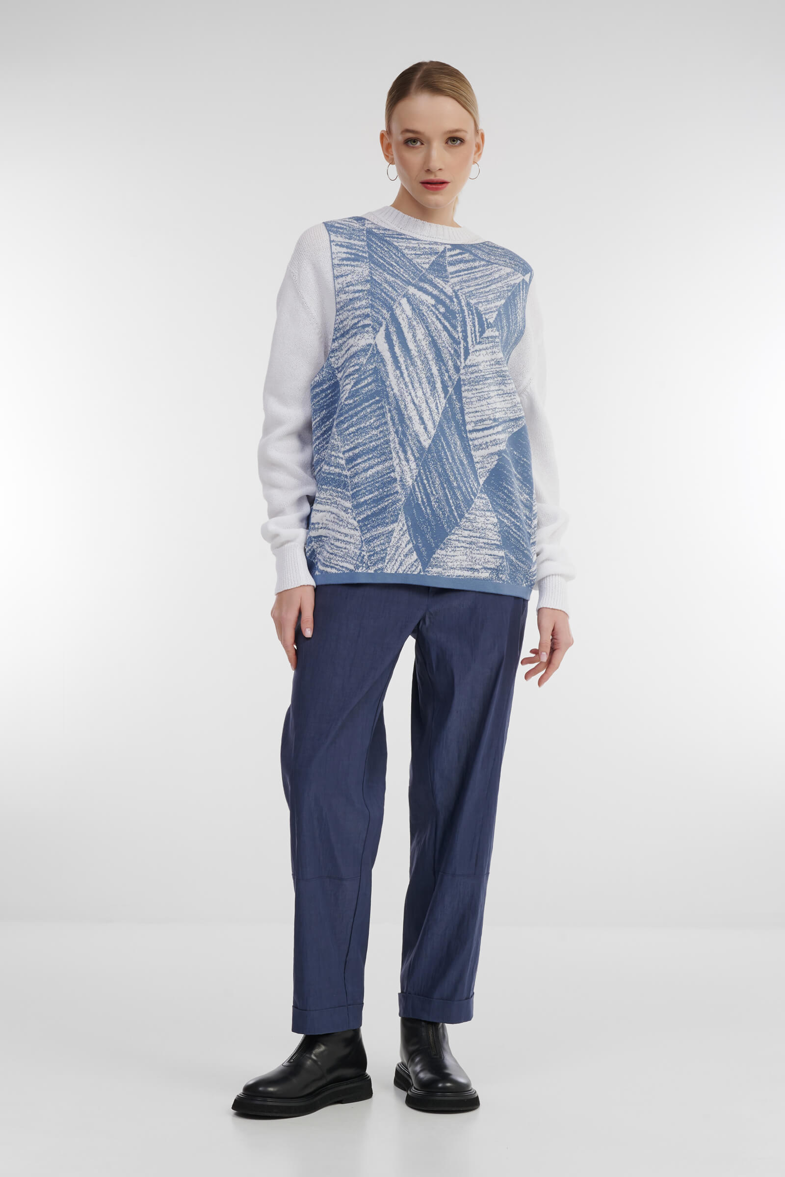 Трикотажный жилет с узором Бренд Sarah Pacini