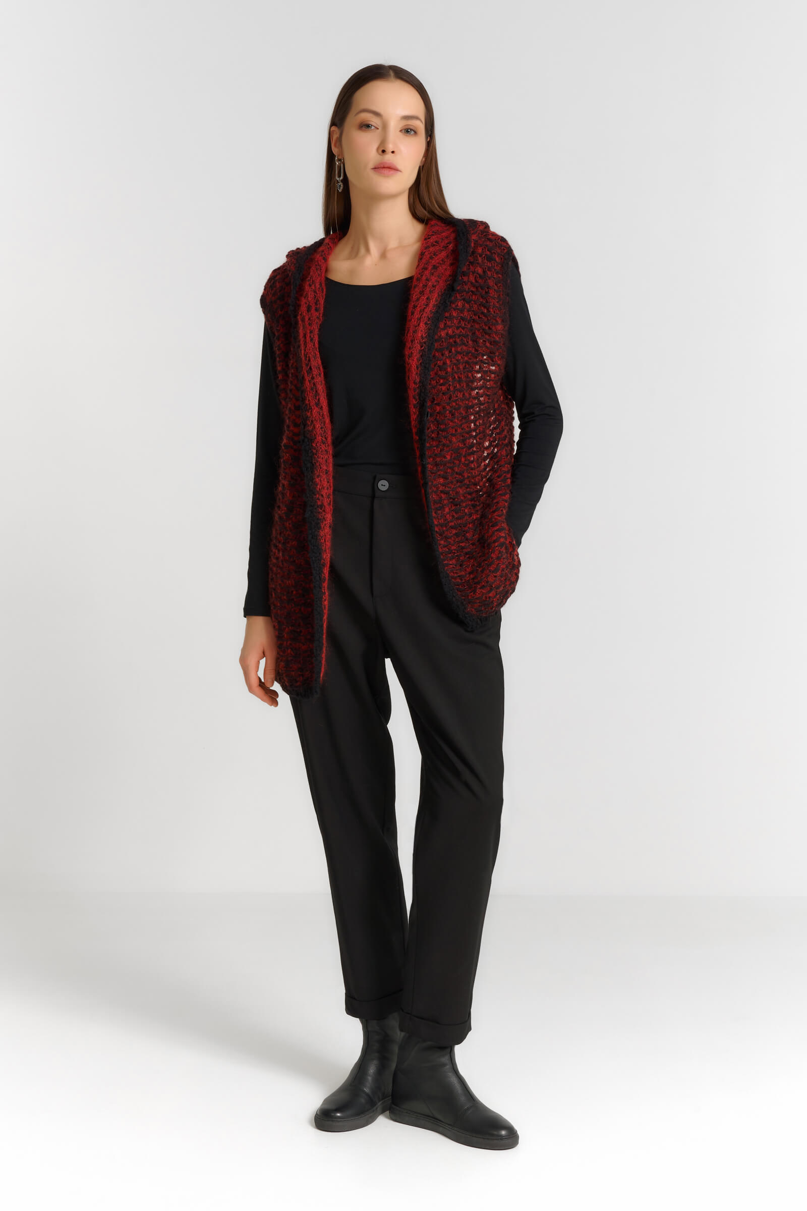 Кардиган из шерсти и мохера Бренд Sarah Pacini