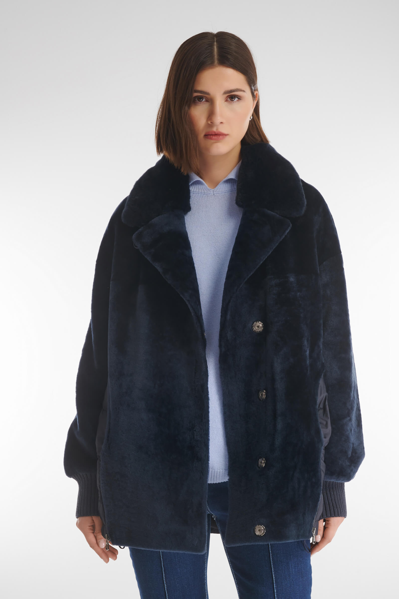 Комбинированная дубленка Бренд Caterina Leman