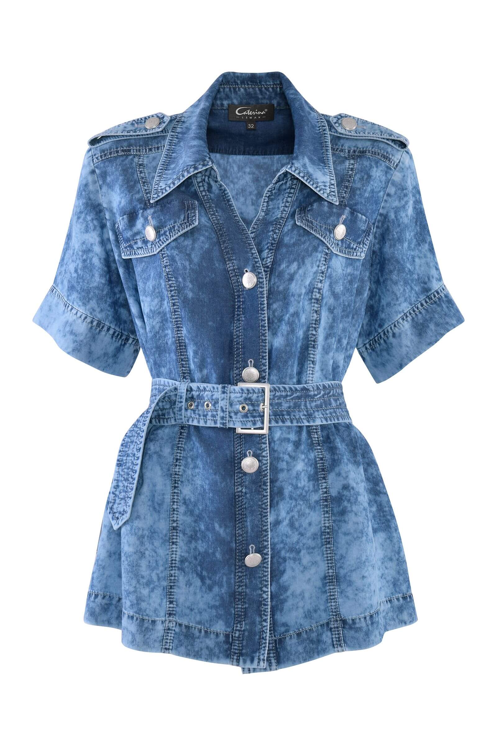 Рубашка сафари с принтом тай-дай Бренд Caterina Leman