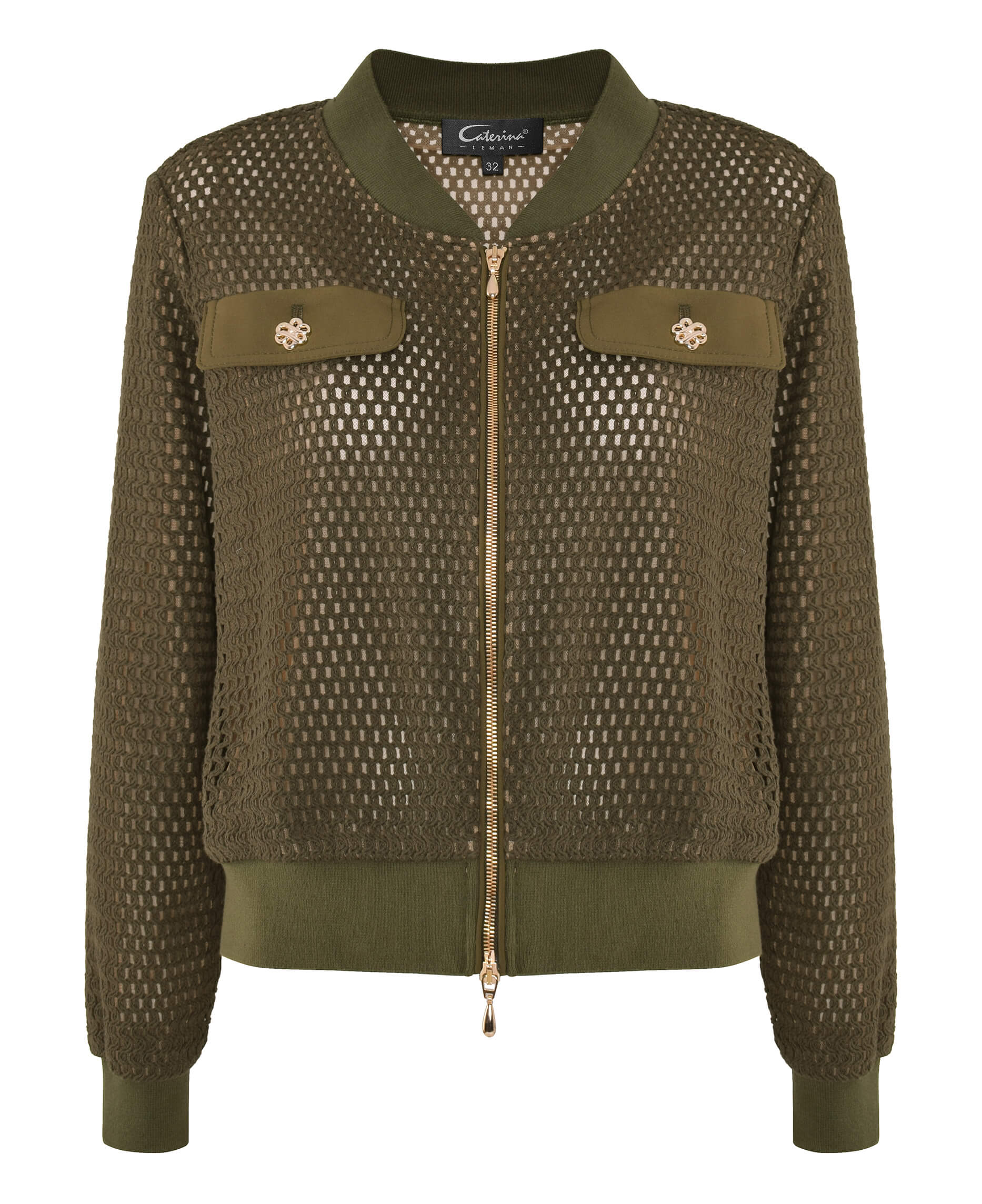 Жакет  на молнии с перфорацией Бренд Caterina Leman