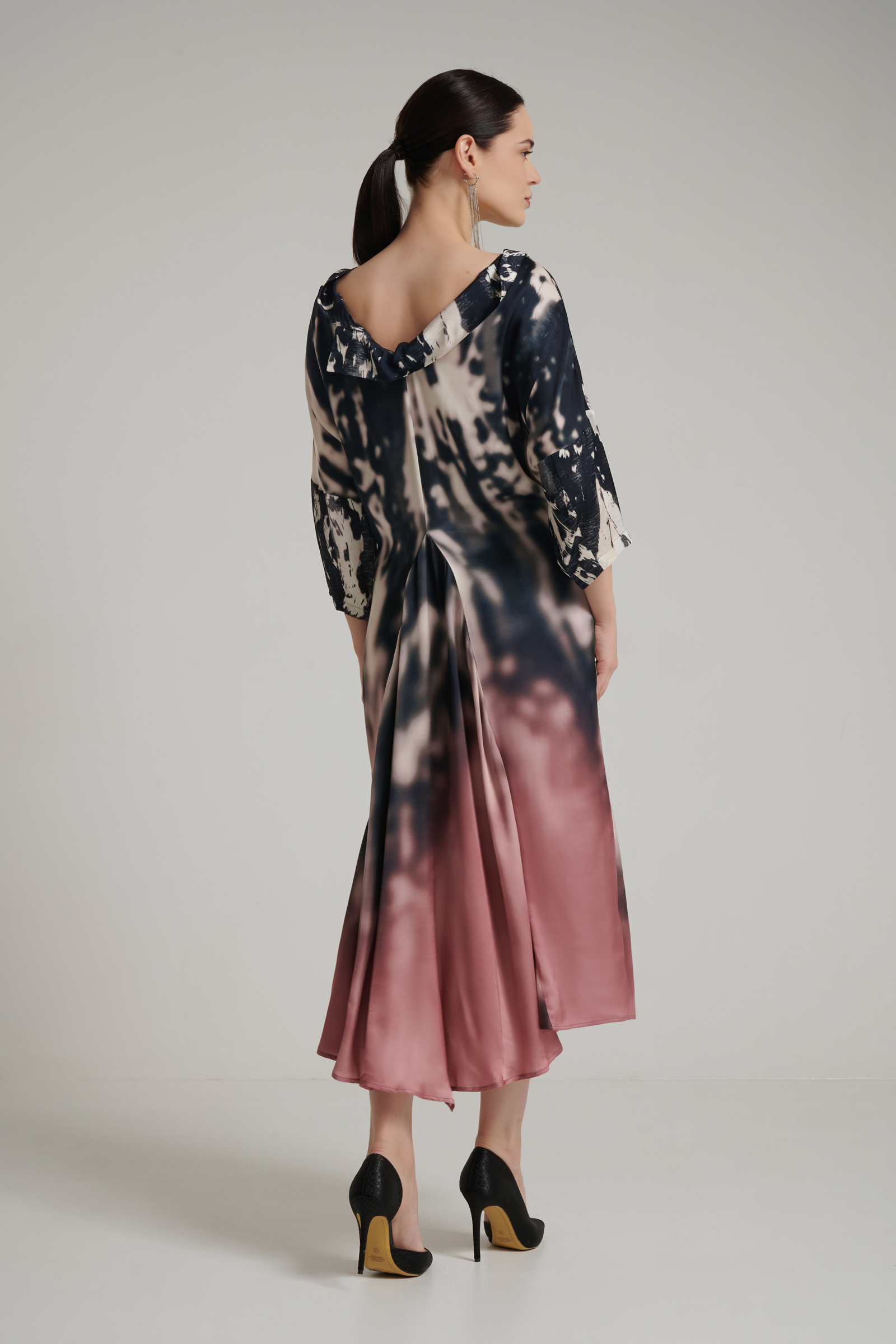 Платье с эффектом тай-дай Бренд High