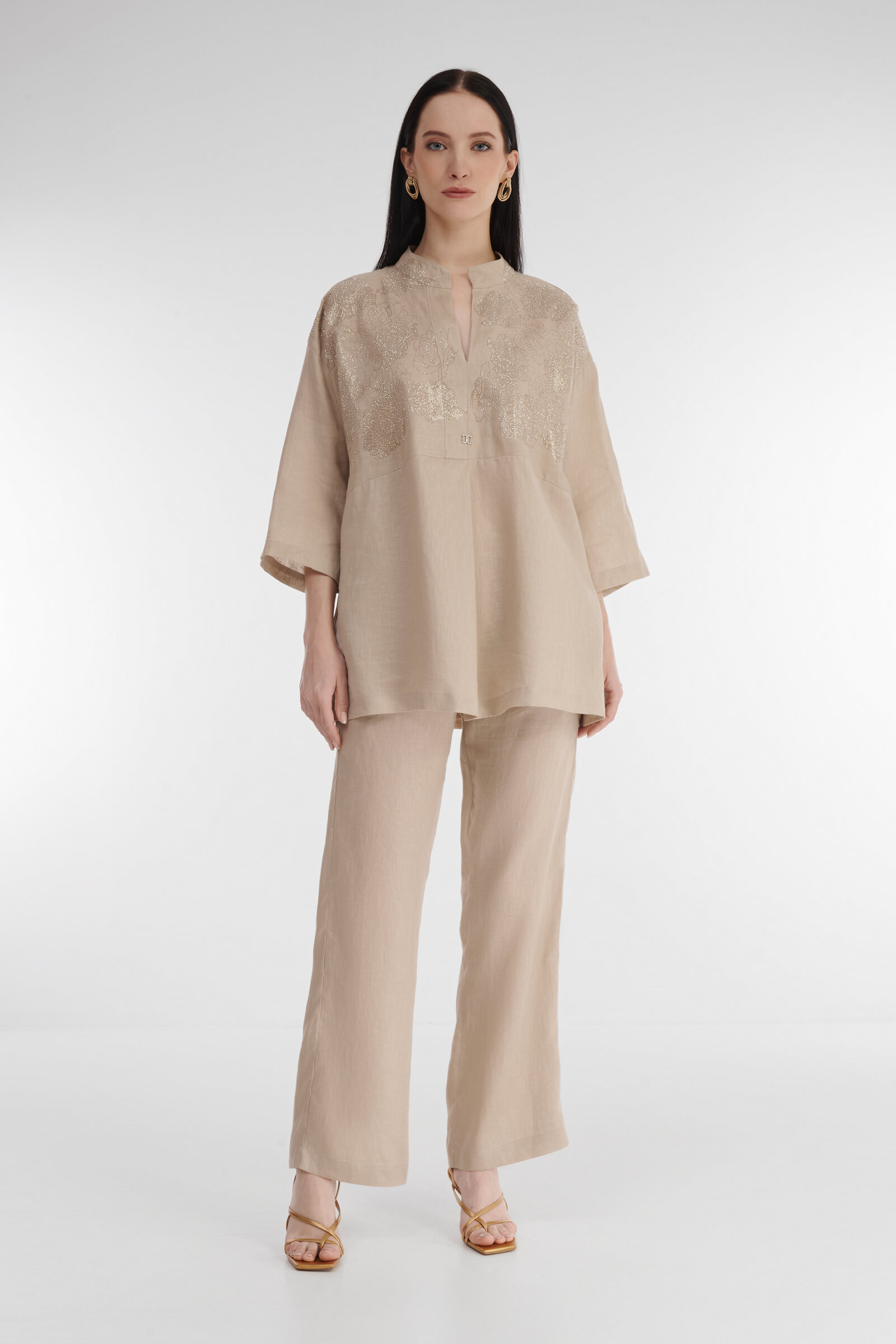 Льняная блузка Бренд Daniela Drei