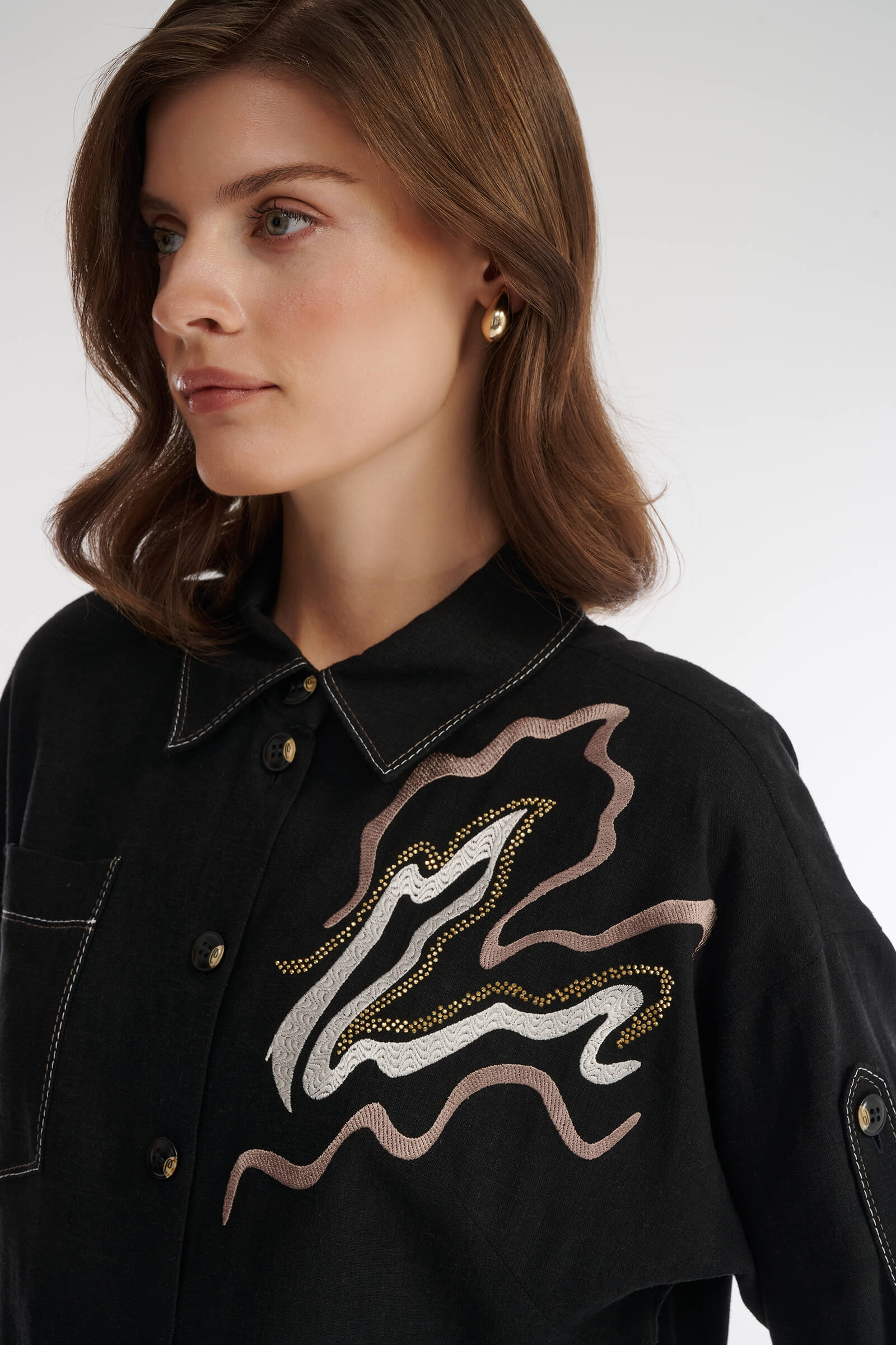 Рубашка с рукавом до локтя Бренд Caterina Leman