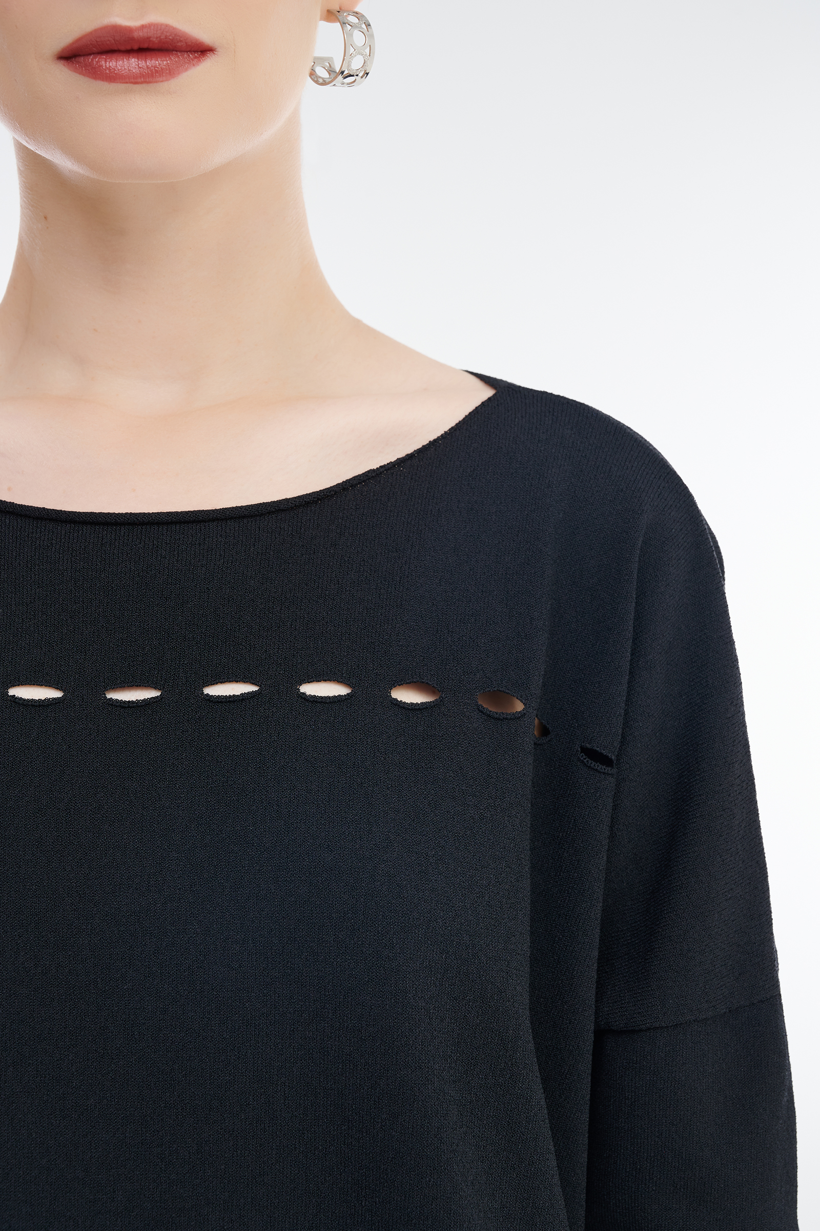 Джемпер с вырезом-лодочкой Бренд Sarah Pacini