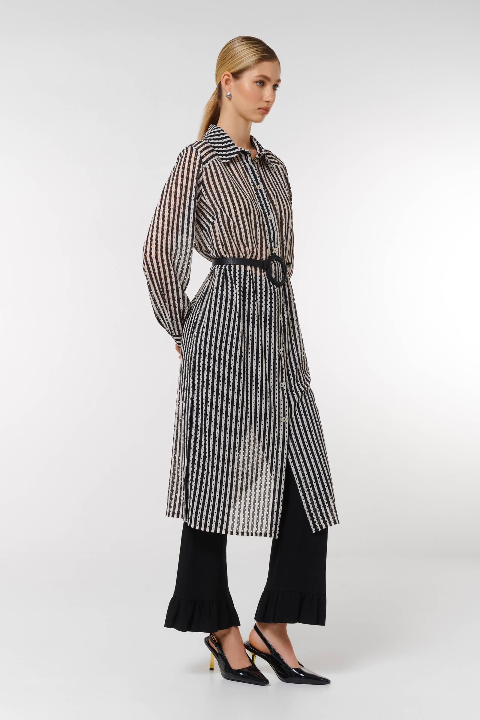 Платье-рубашка с поясом Бренд Caterina Leman