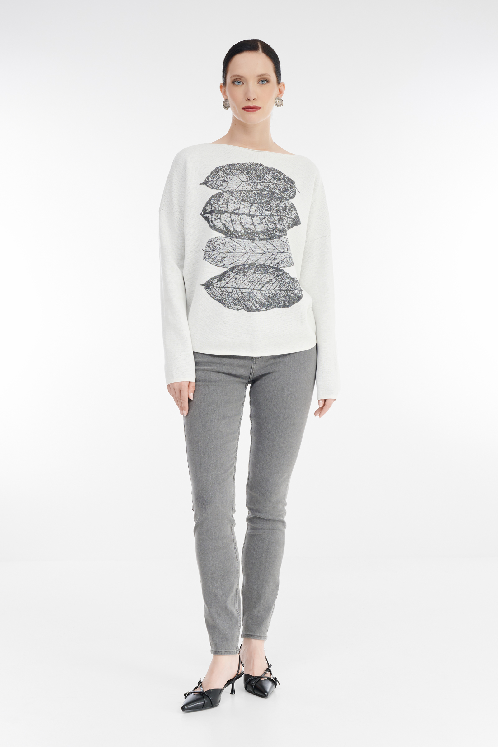 Джемпер с принтом Бренд Sarah Pacini