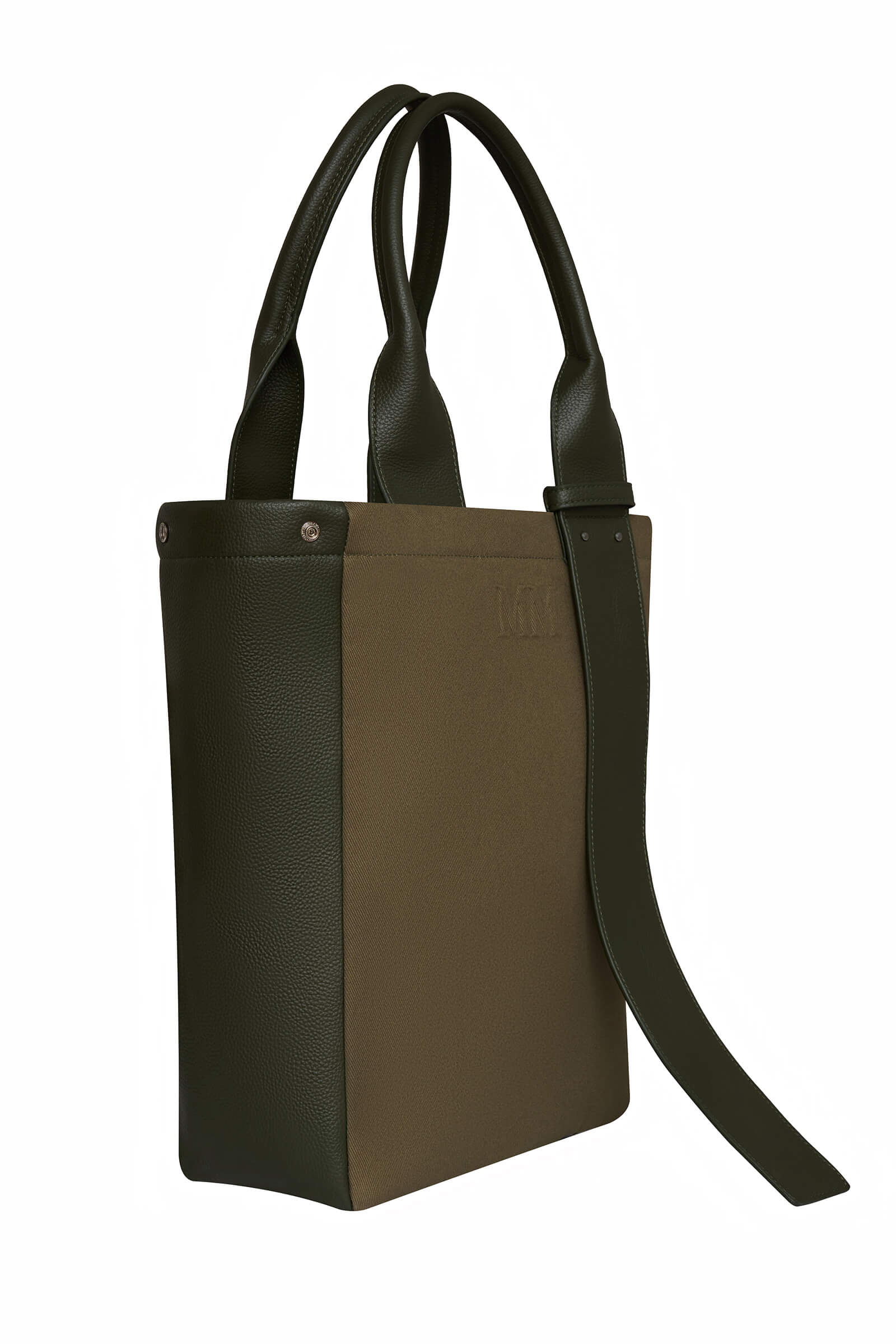 Сумка-шоппер из плотного хлопка с кожаными вставками Бренд MM