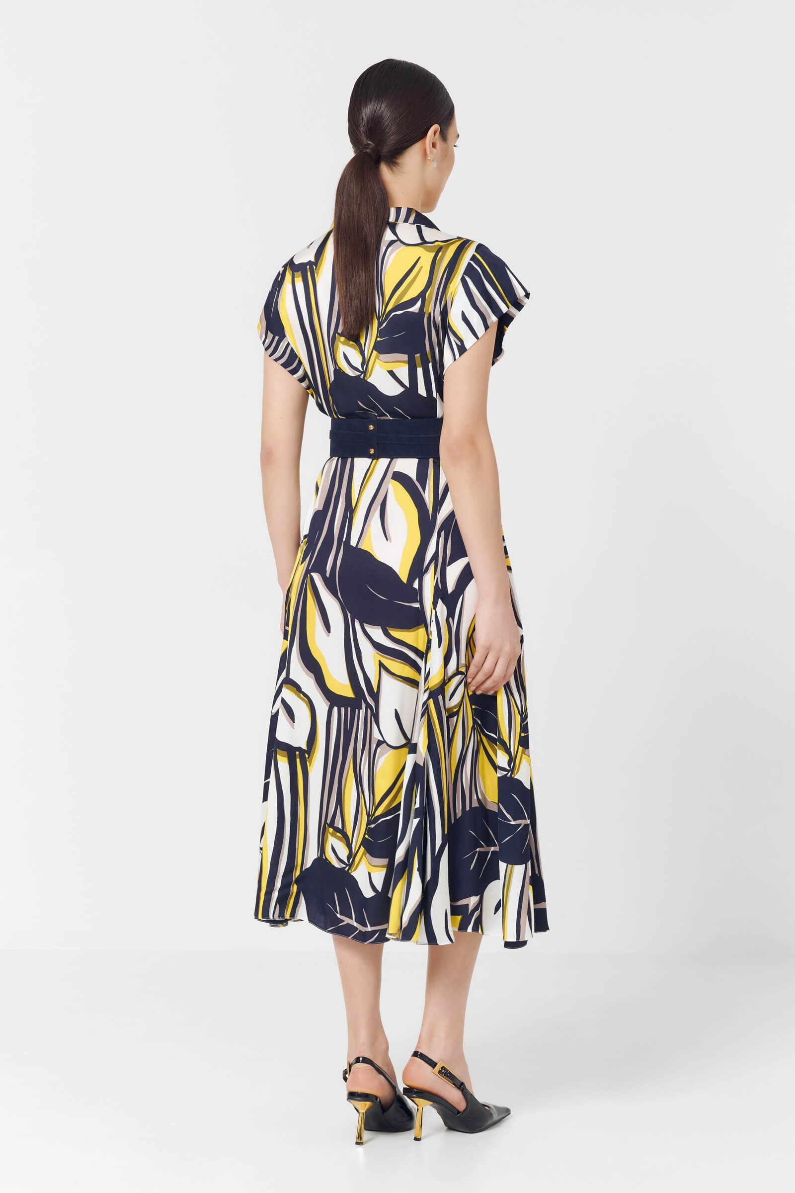 Платье с абстрактным принтом Бренд Caterina Leman