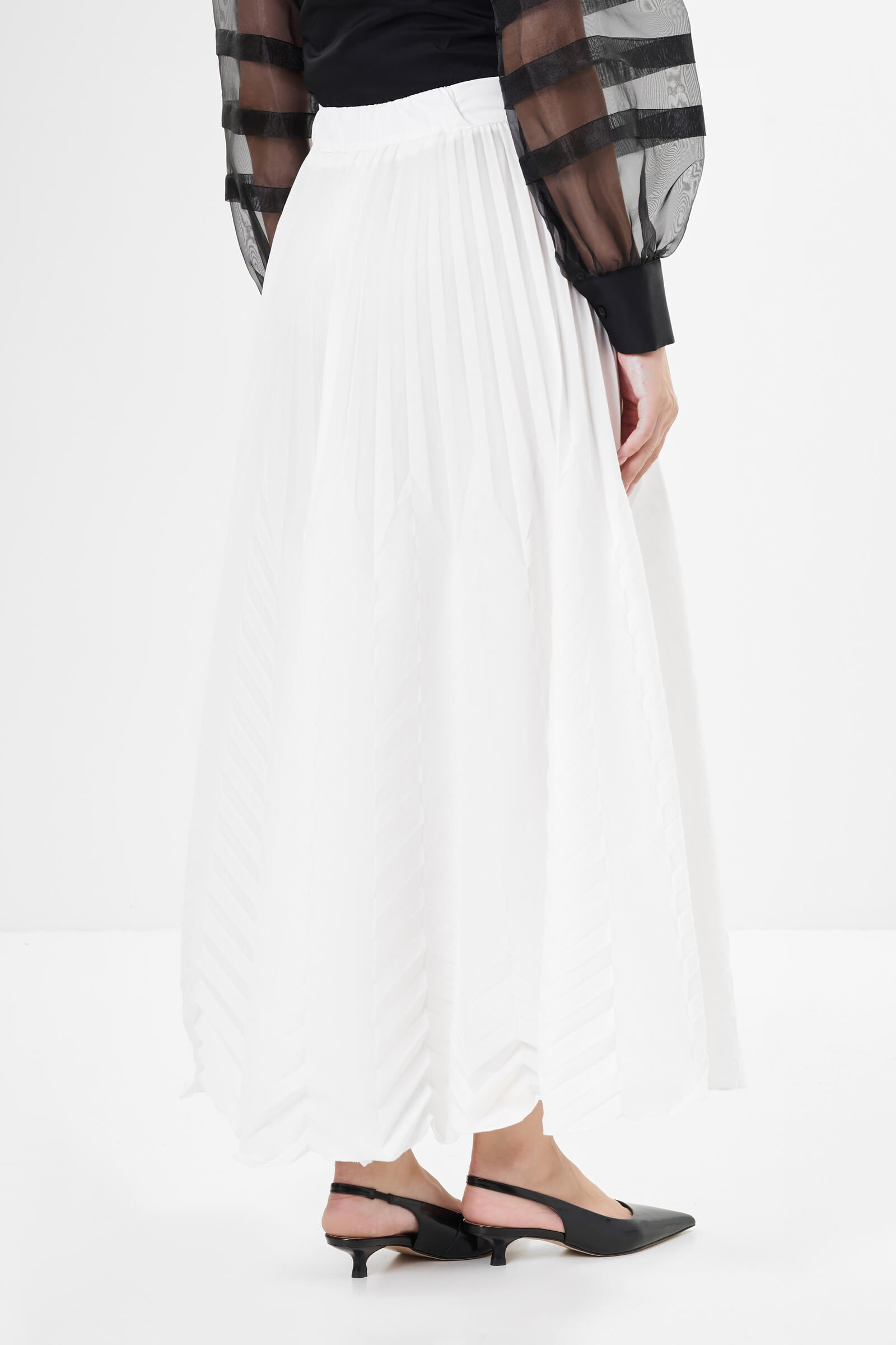 Плиссированная юбка из хлопка и вискозы Бренд Milva Mi