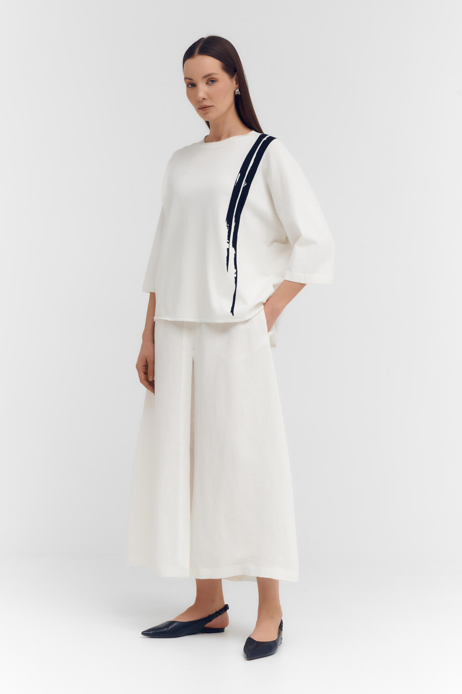 Джемпер с абстрактным узором Бренд Sarah Pacini