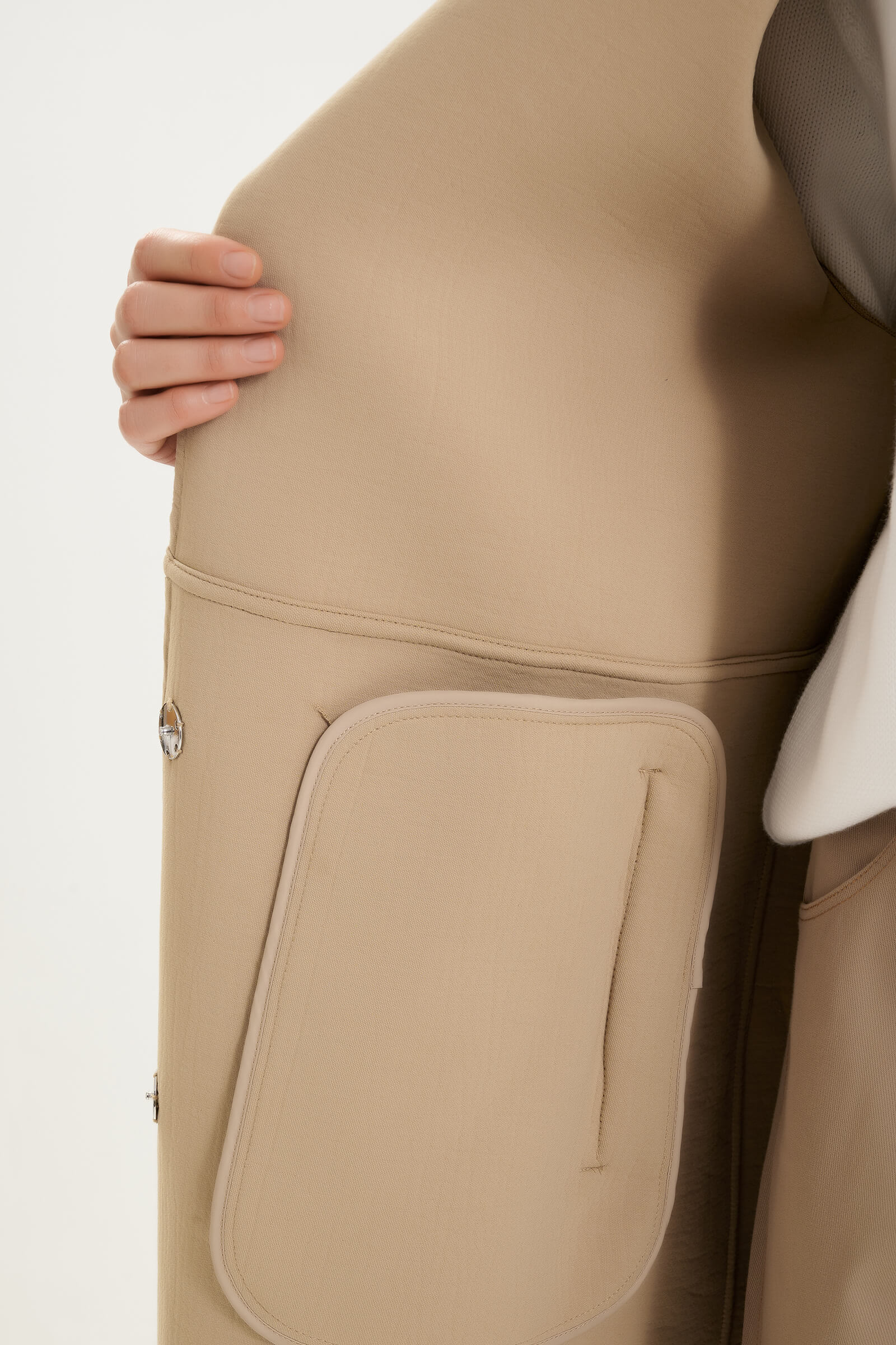 Пальто-халат из смесового хлопка Бренд MM