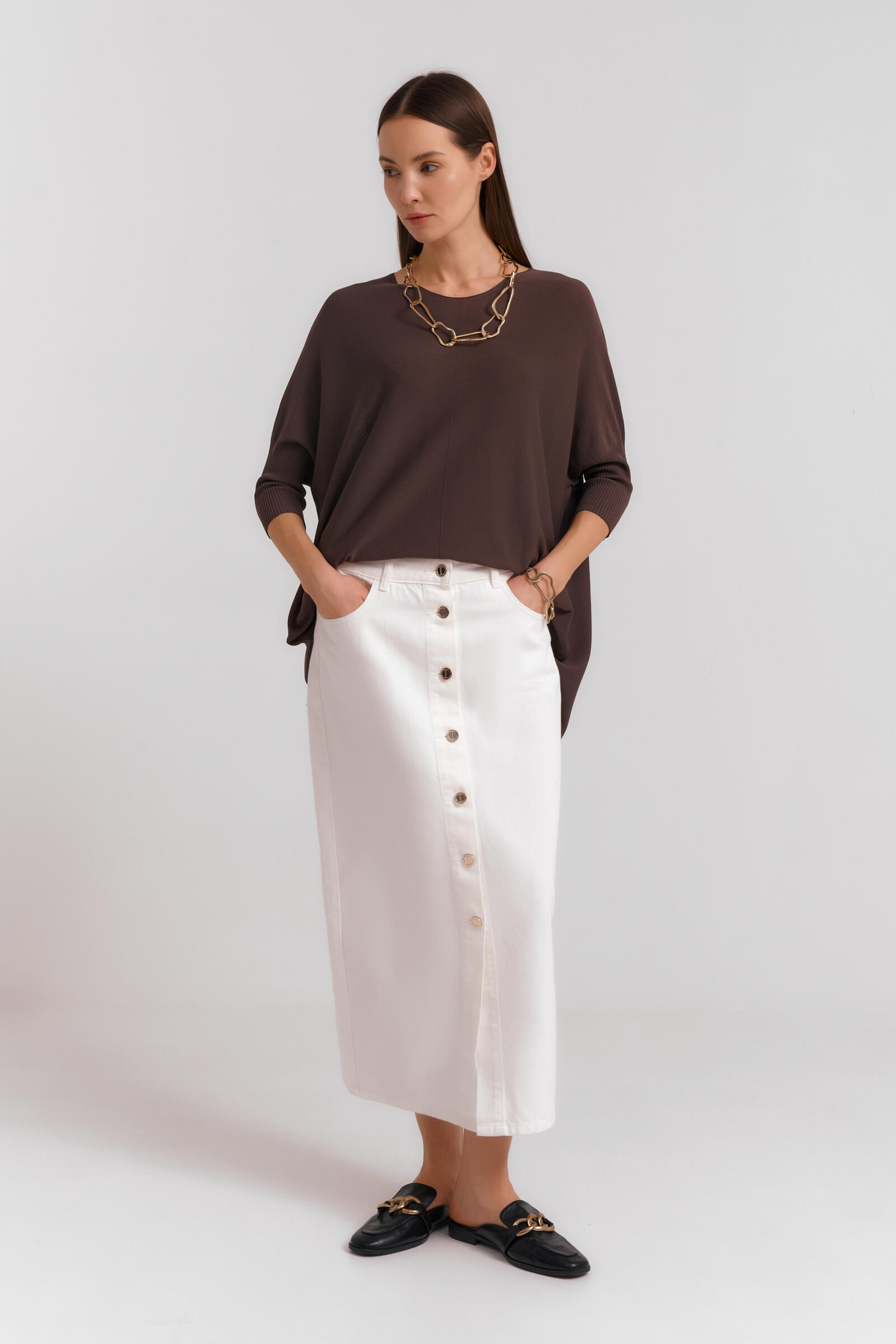 Джемпер свободного кроя Бренд Diana Gallesi