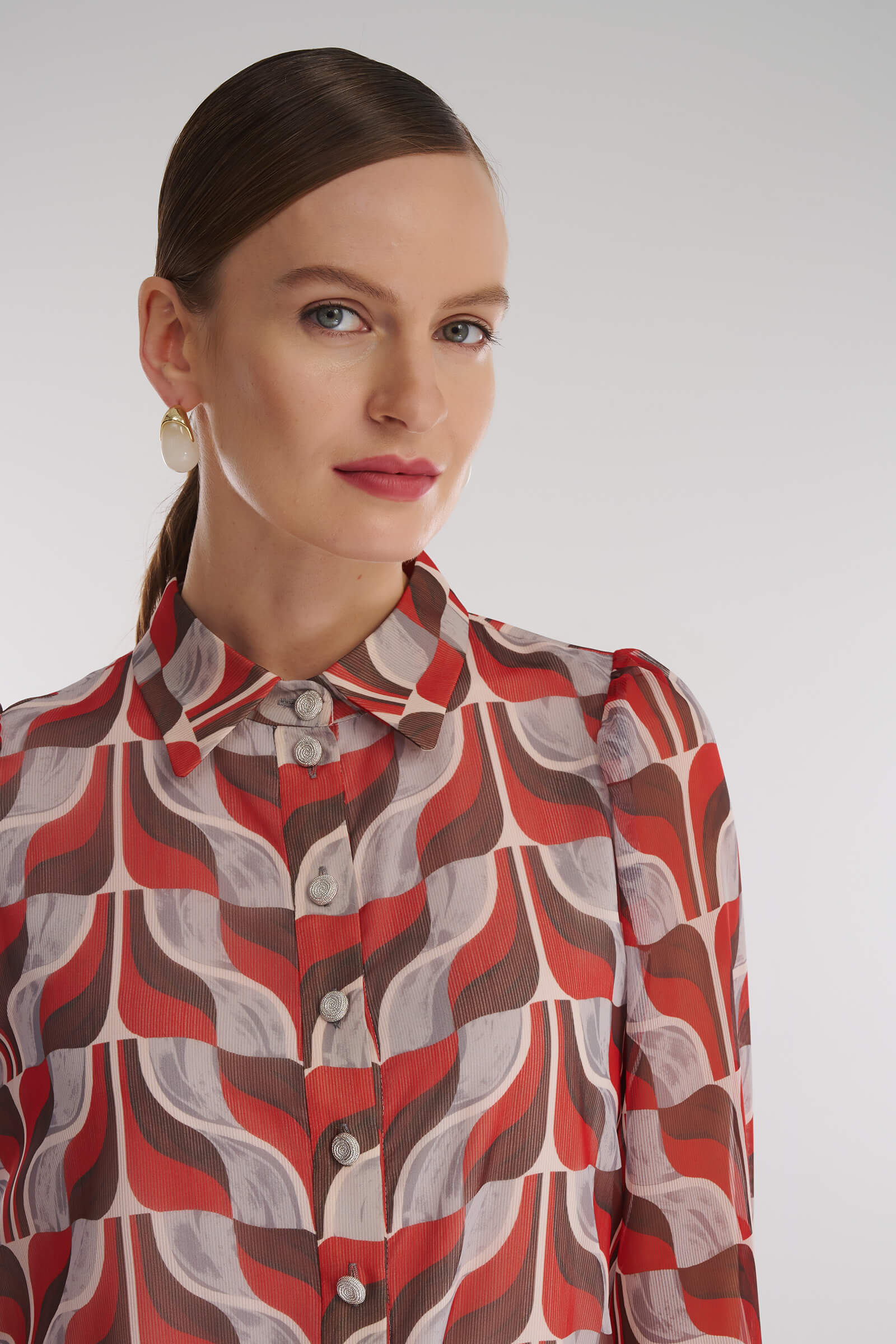 Рубашка с абстрактным принтом Бренд Caterina Leman
