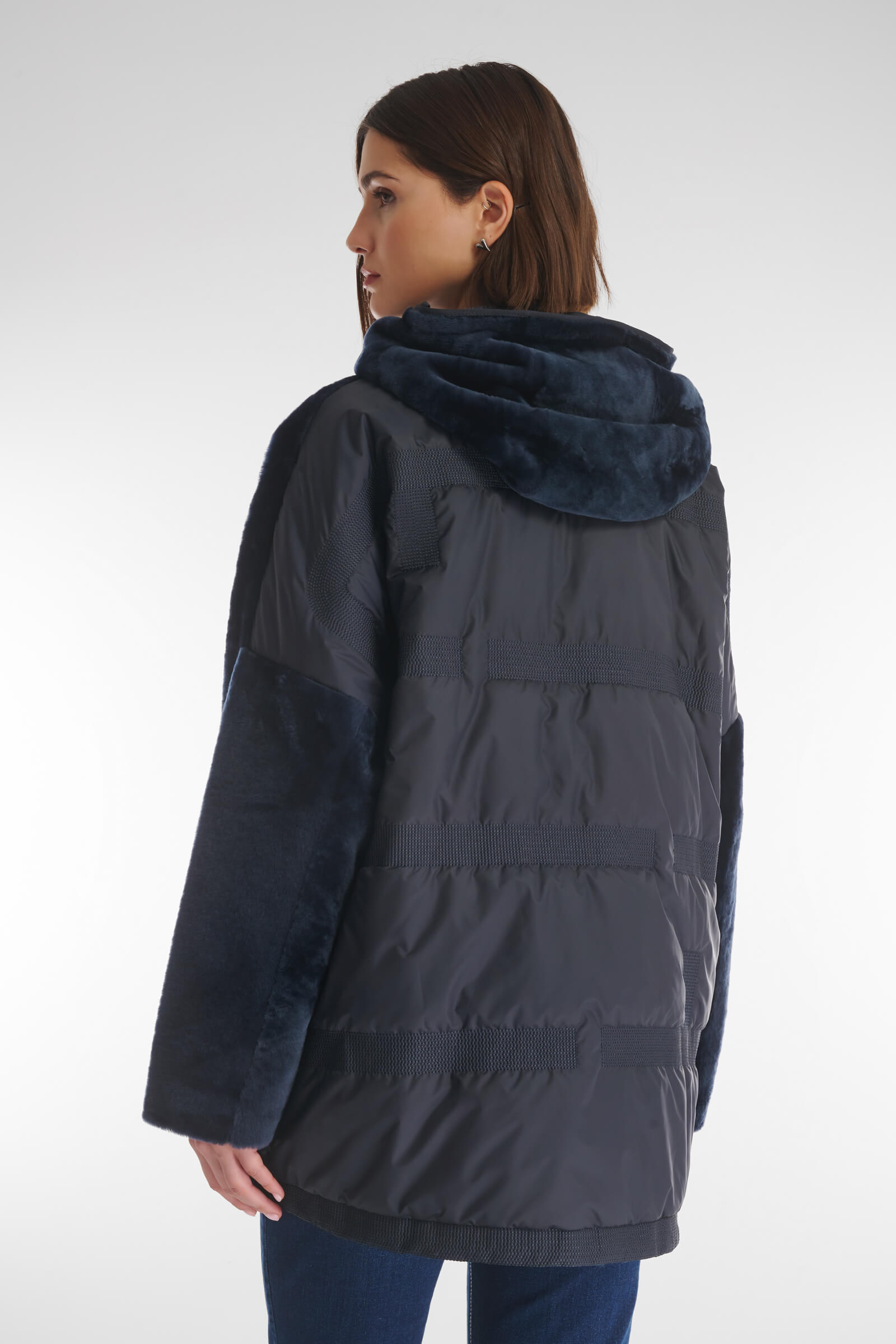 Комбинированная двусторонняя дубленка Бренд Caterina Leman