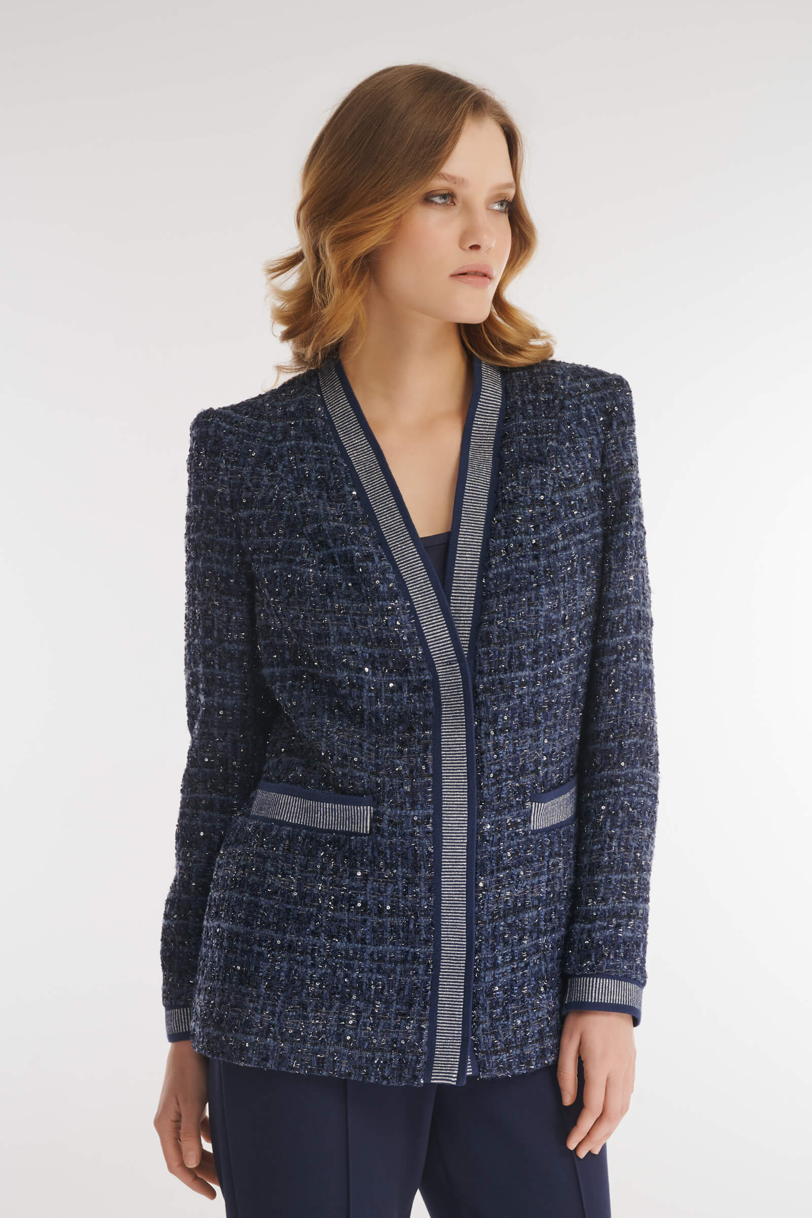 Жакет из поливискозы с люрексом и пайетками Бренд Caterina Leman