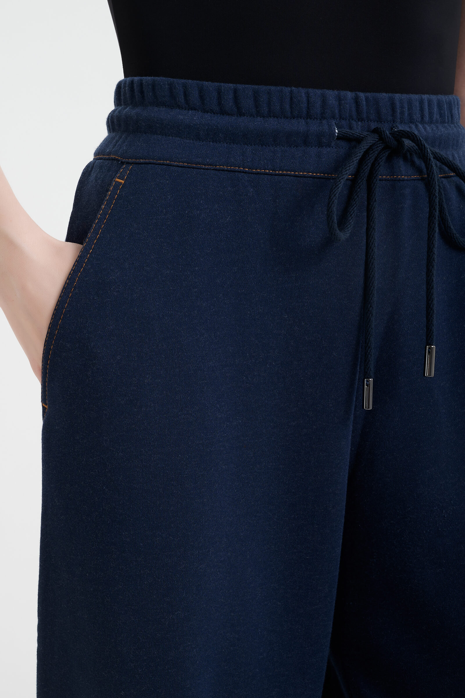 Хлопковые брюки с декоративными складками Бренд MM