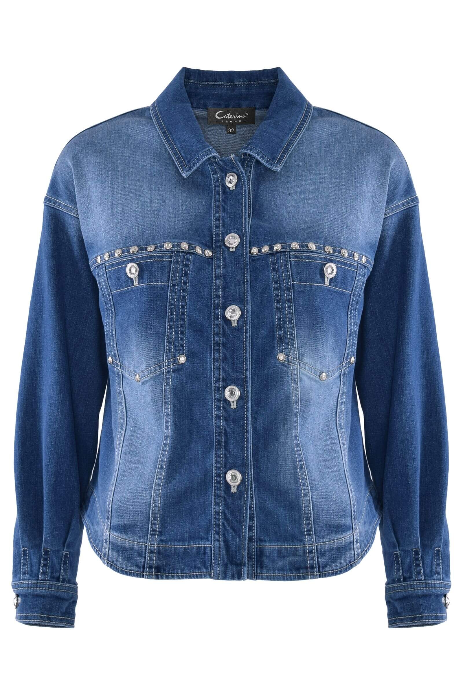 Джинсовая куртка со стразами Бренд Caterina Leman