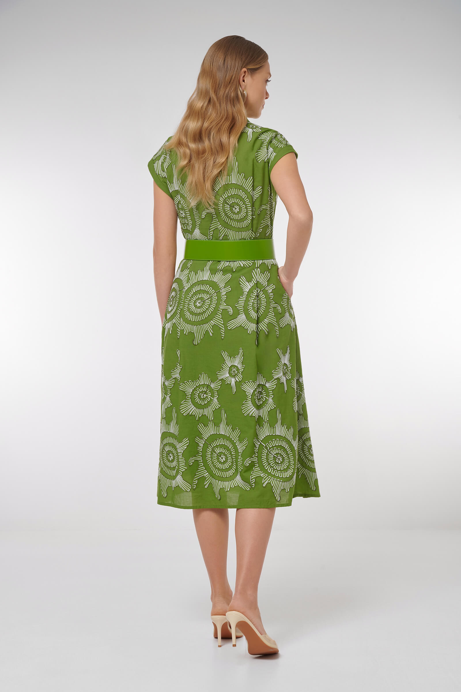 Платье миди с абстрактным принтом Бренд Caterina Leman