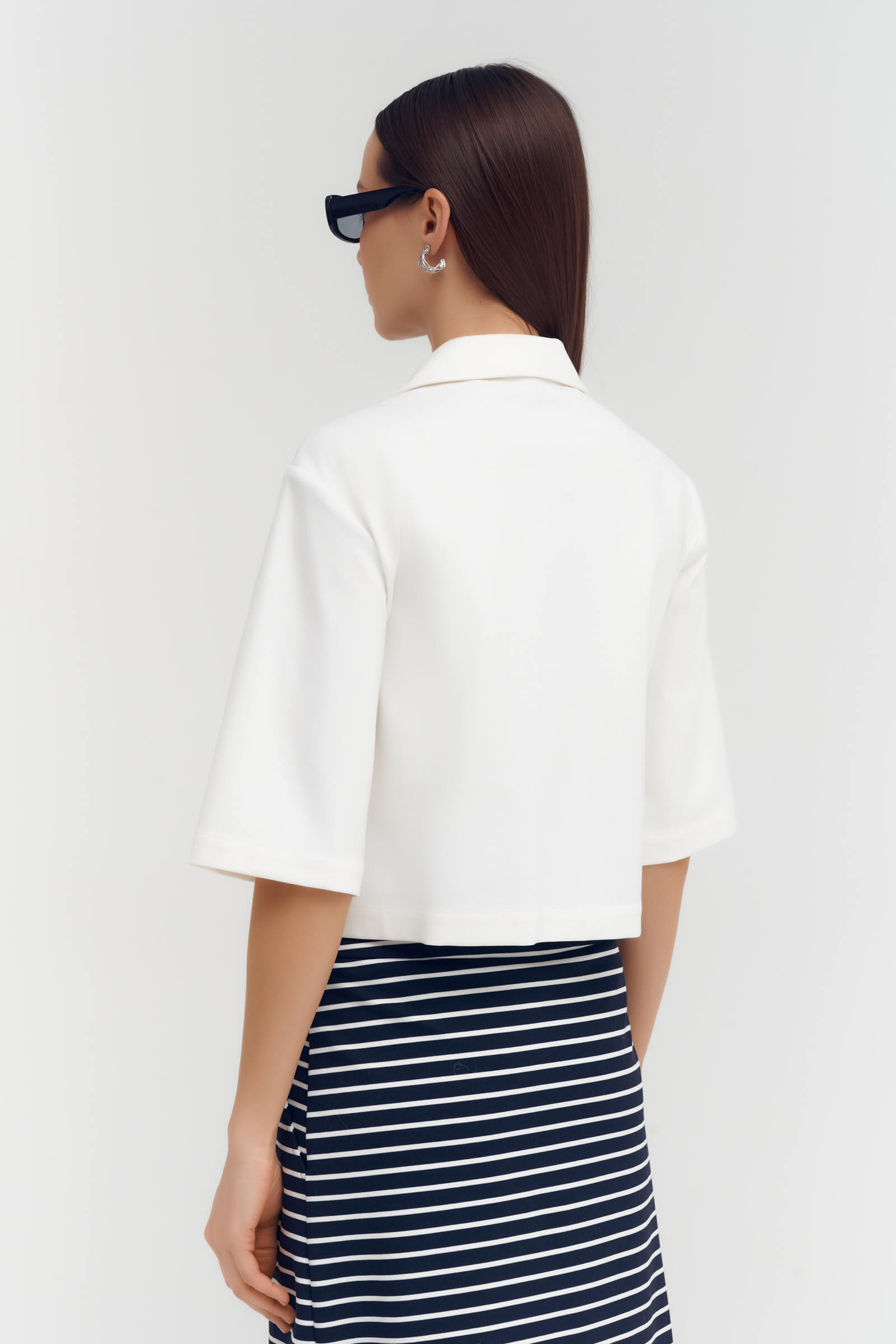 Укороченный жакет на пуговицах Бренд Sarah Pacini